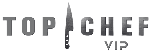 Top Chef VIP logo with a chef's knife replacing the letter 'I' in 'Chef'