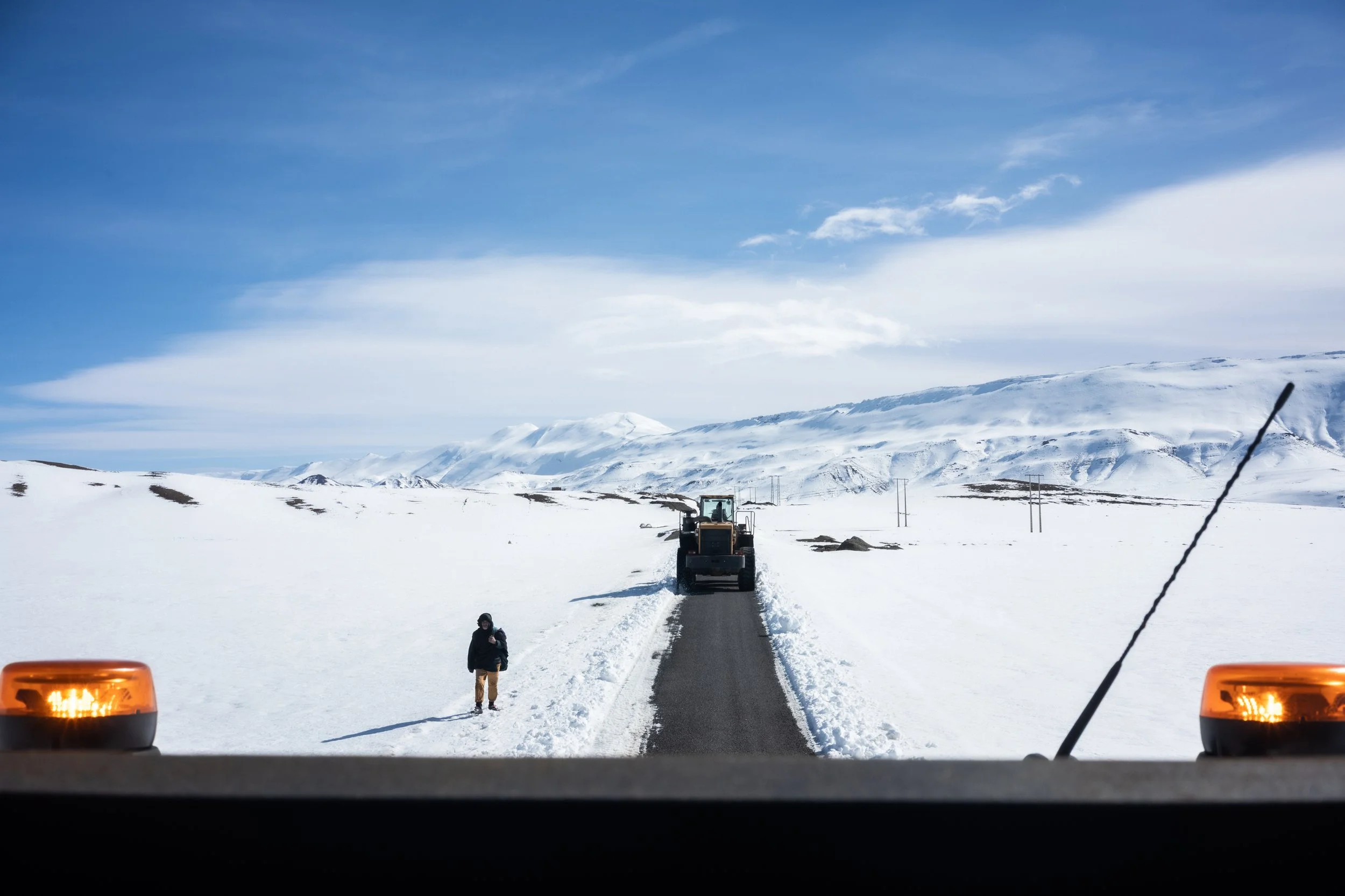 High Atlas Mountains. When the winter storms hit, the isolation is absolute. Daily life, school commutes, and supply runs are put entirely on hold until heavy machinery can carve a way through, slowly reconnecting the high-altitude villages to the re