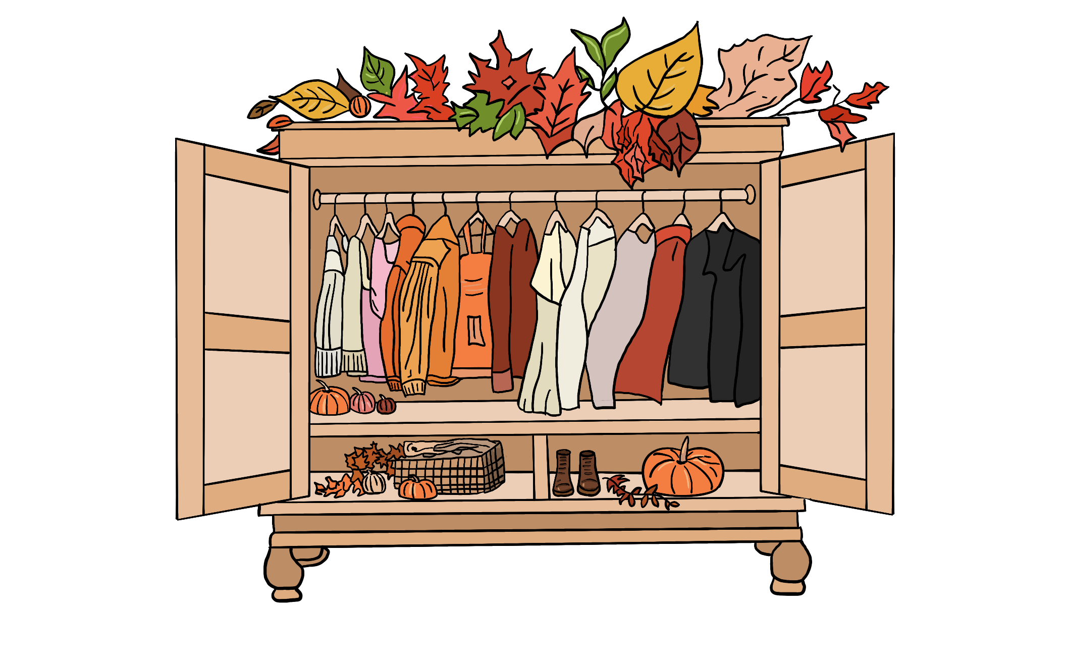 Illustration for "COLUMN: A guide to sprucing up your fall wardrobe" 