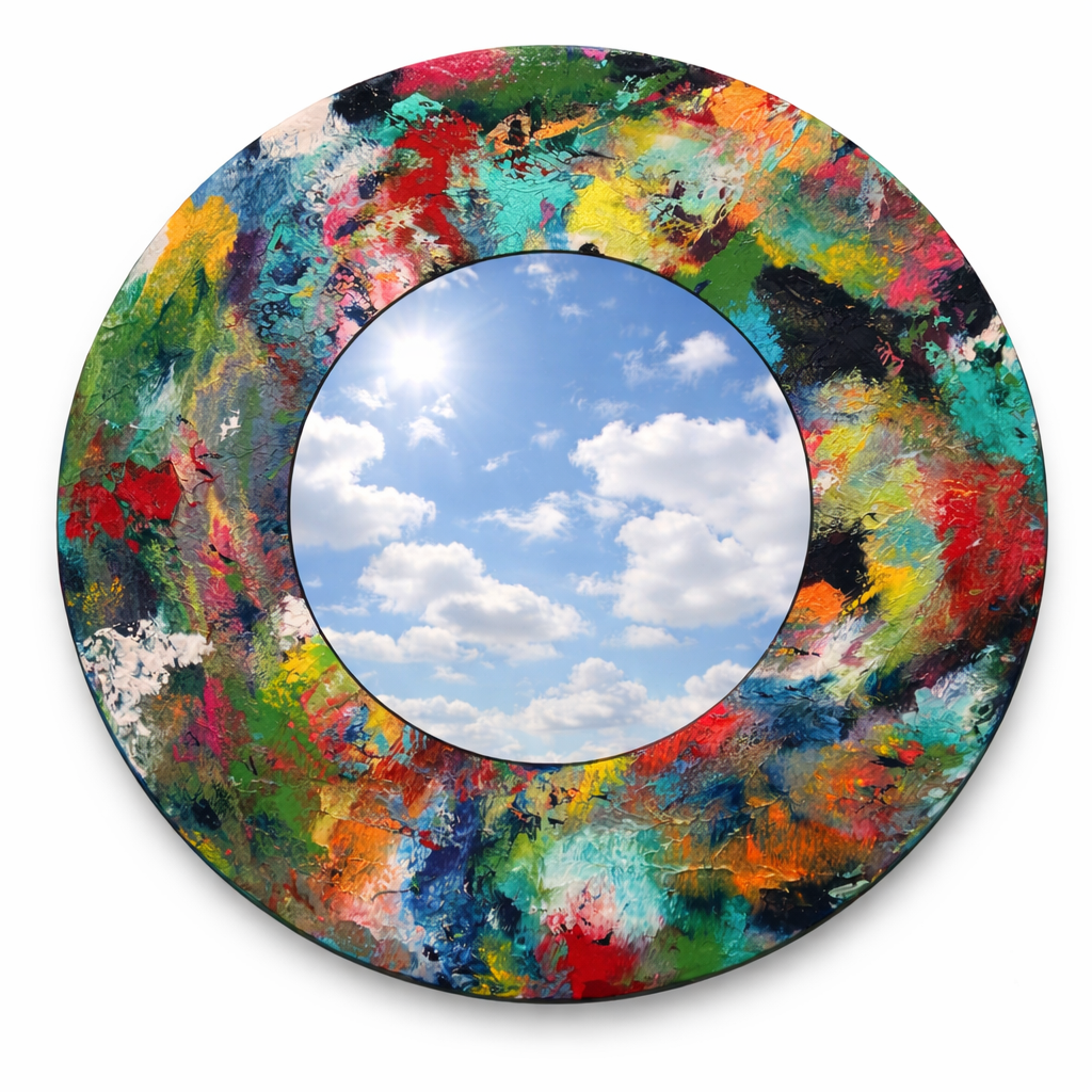 Abstract art mirror