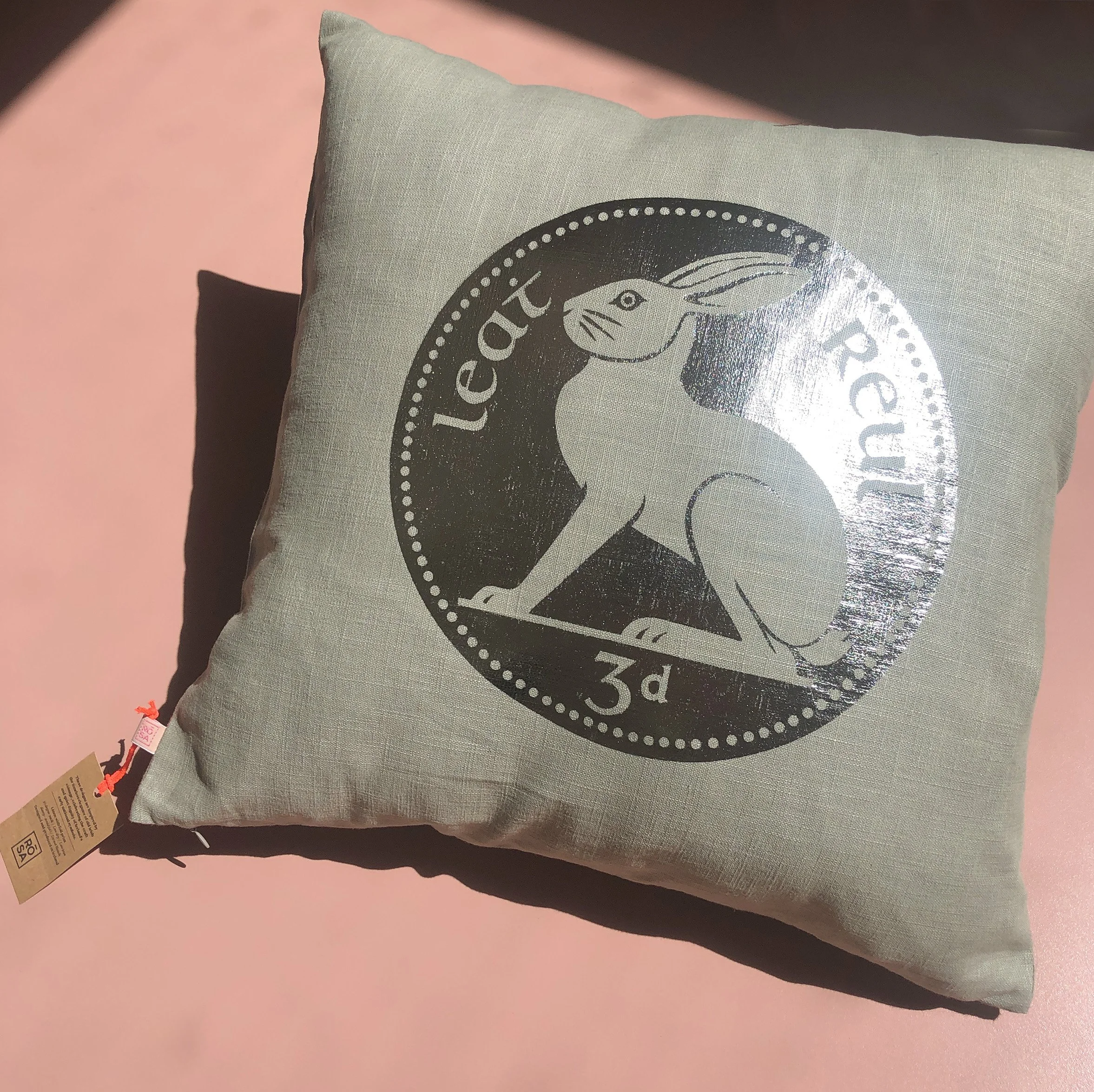 SILVER FOILED HARE COIN CUSHIONS