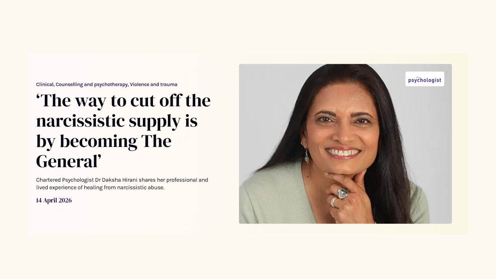 Magazine Article in British Psychological Society Magazine