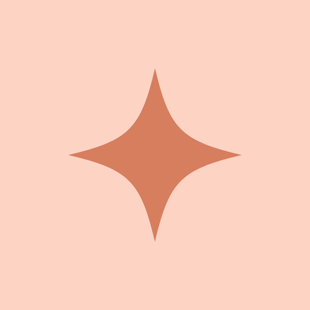 A simple geometric pattern with a centered brown diamond shape on a light pink background.