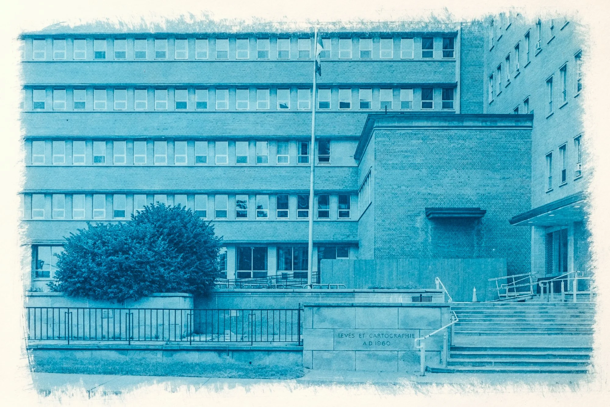 Levés et Cartographie
Cyanotype print on archival paper (2025)