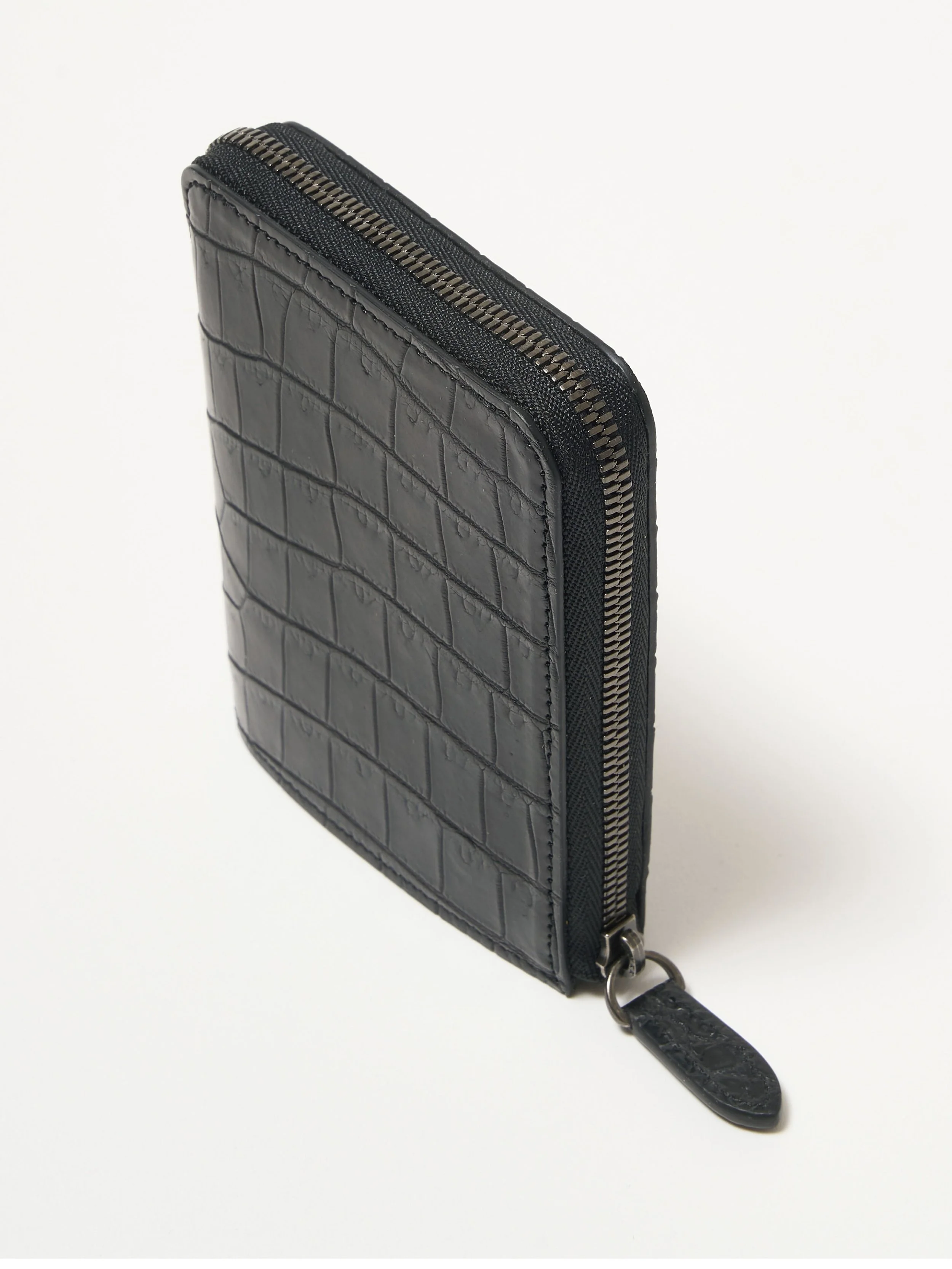 Short Wallet｜Porosus (Black × Mimosa)