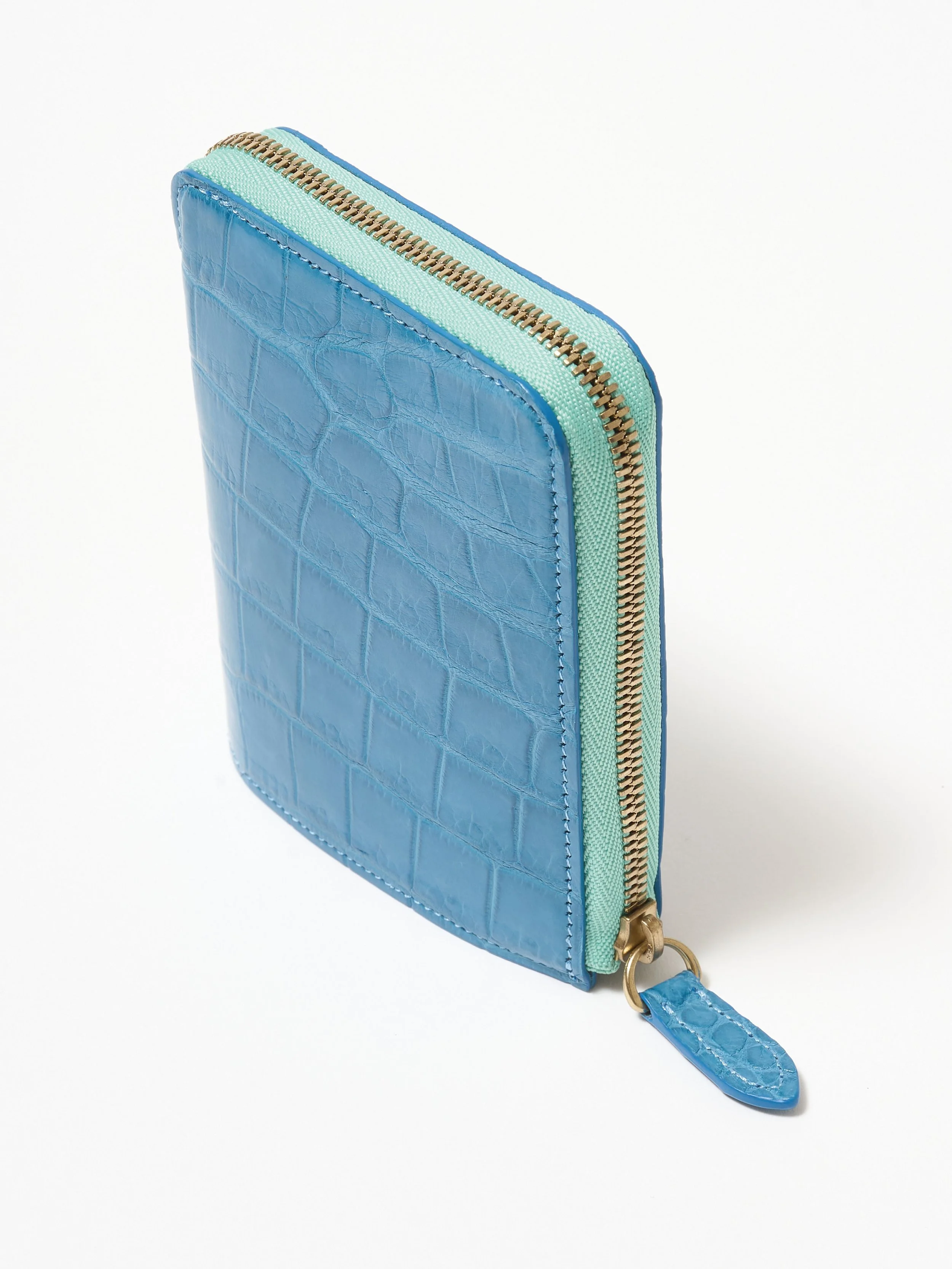 Short Wallet｜Porosus (Blue Jean × Sapin)