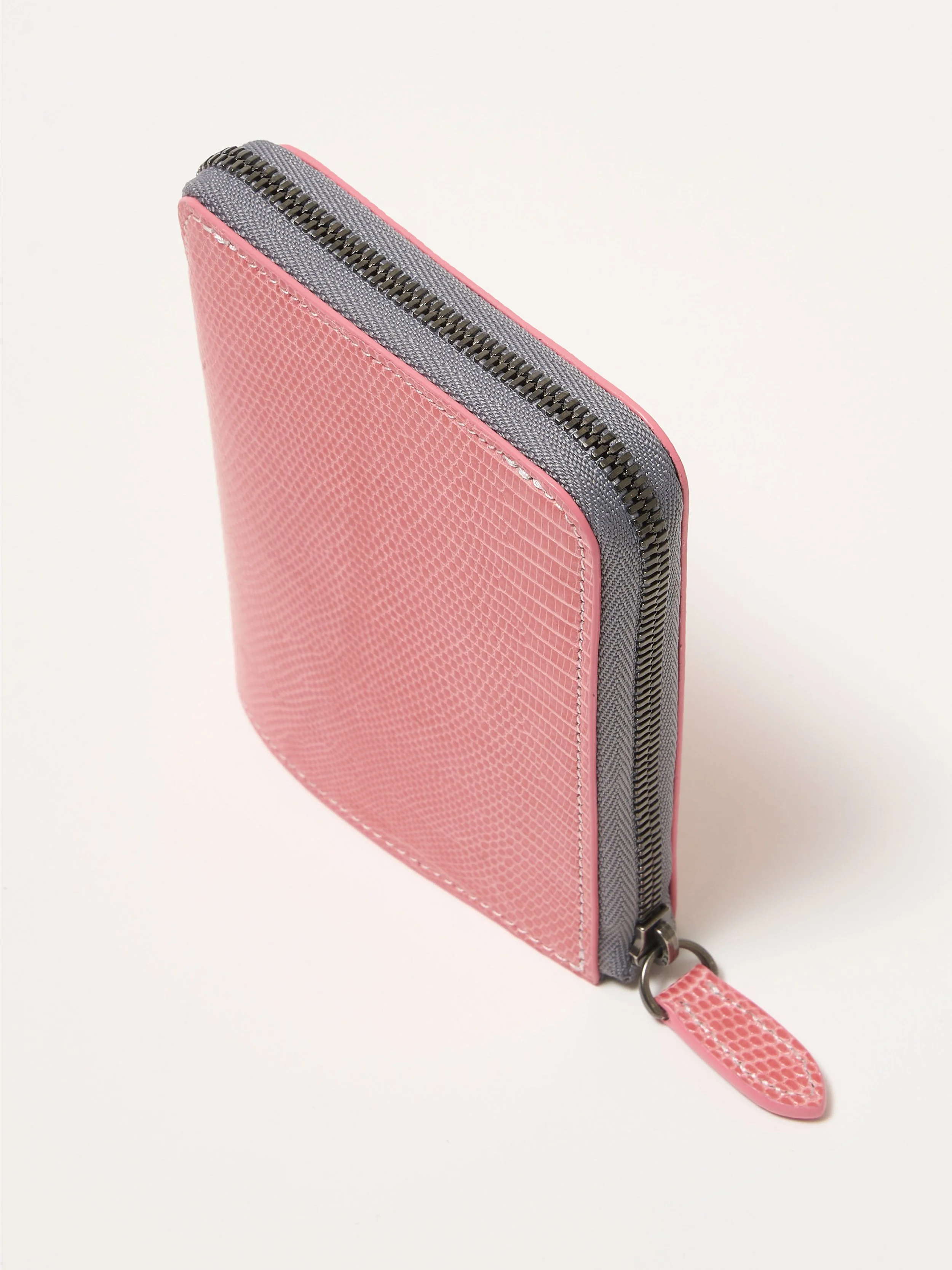 Short Wallet｜Lizard (Pink × Acier)