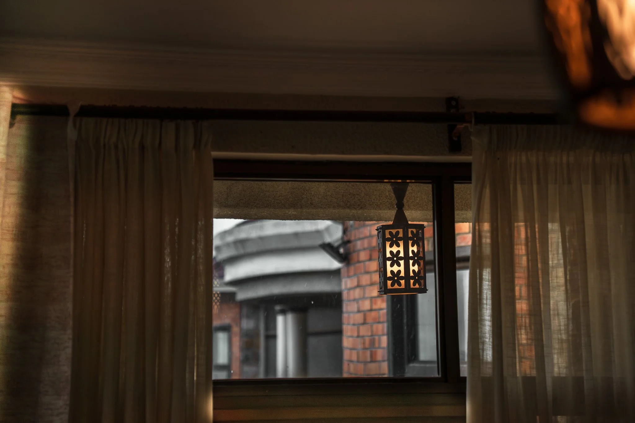 Or simply appreciate the beautiful light on the balcony.