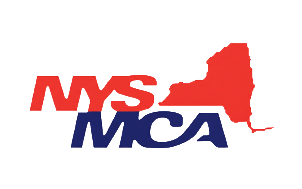 The logo features the word 'MYS' in red text, with a silhouette of New York State in red, and 'NYC' in blue text below with a star symbol.