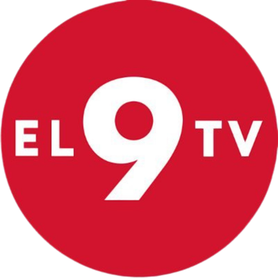 Red circle logo with white text reading 'El 9 TV'.