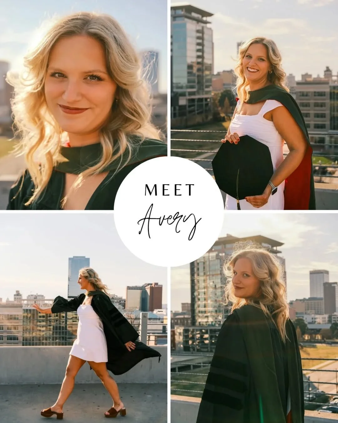 Meet Avery!

Graduation photos were never something I thought would be in my playbook,  but walking around downtown Little Rock with Avery to capture the celebratory mood was a dream!

So much fun getting to catch those last golden rays illuminating 