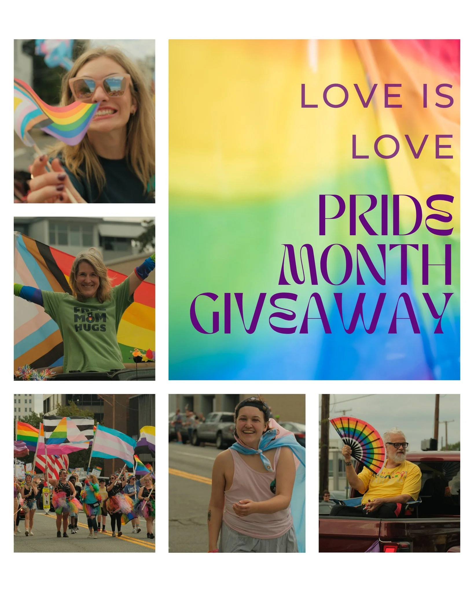 Happy Pride, y'all! In a time filled with such love, adoration, and joy, I thought it only fitting to do a little giveaway for our members of the LGBTQIA+ community!!

I'm giving away not one, but TWO photo sessions this month to celebrate Pride!
I'l