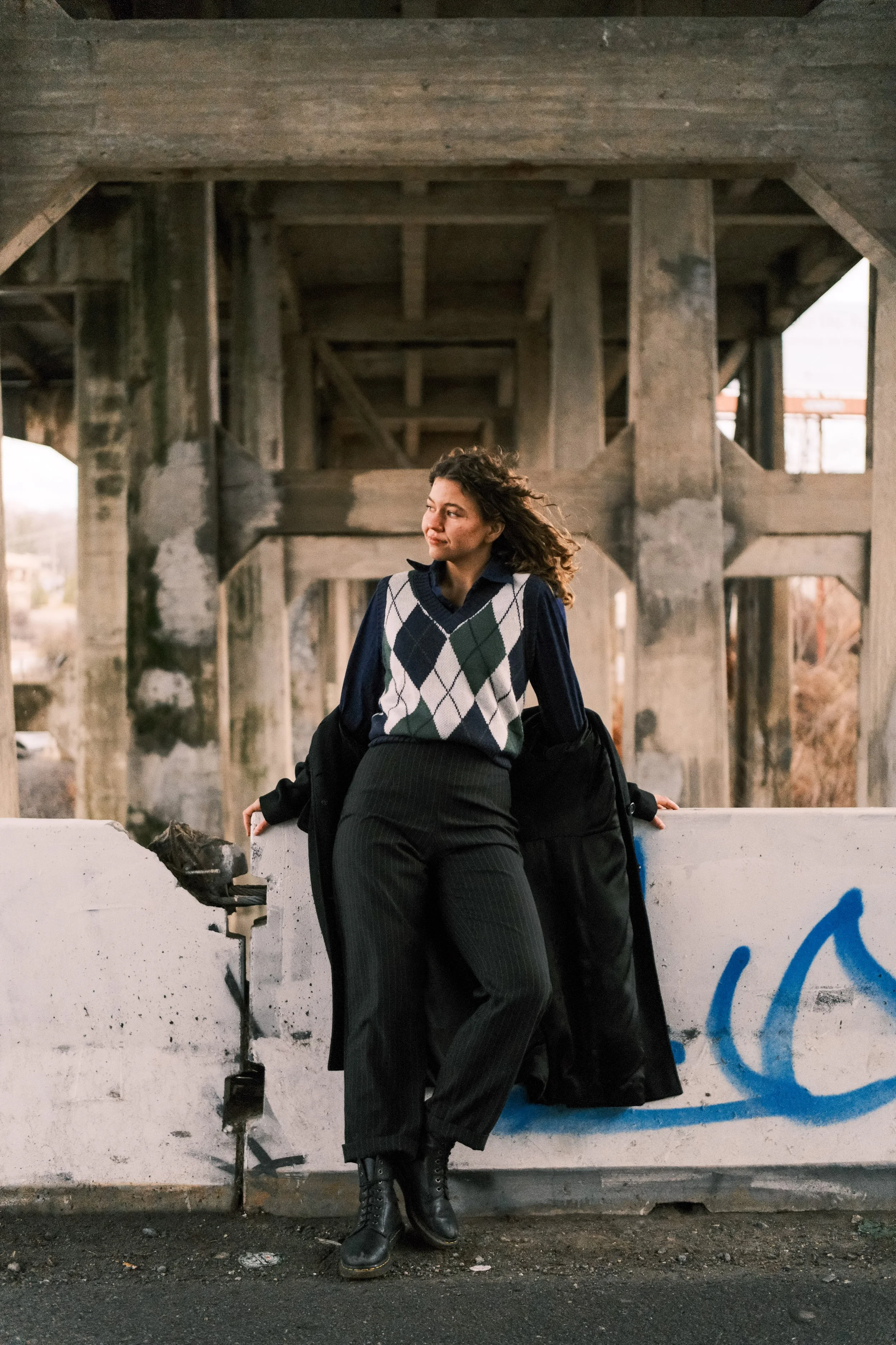 Creative session shoot with LeAnne under an overpass in Little Rock, Arkansas