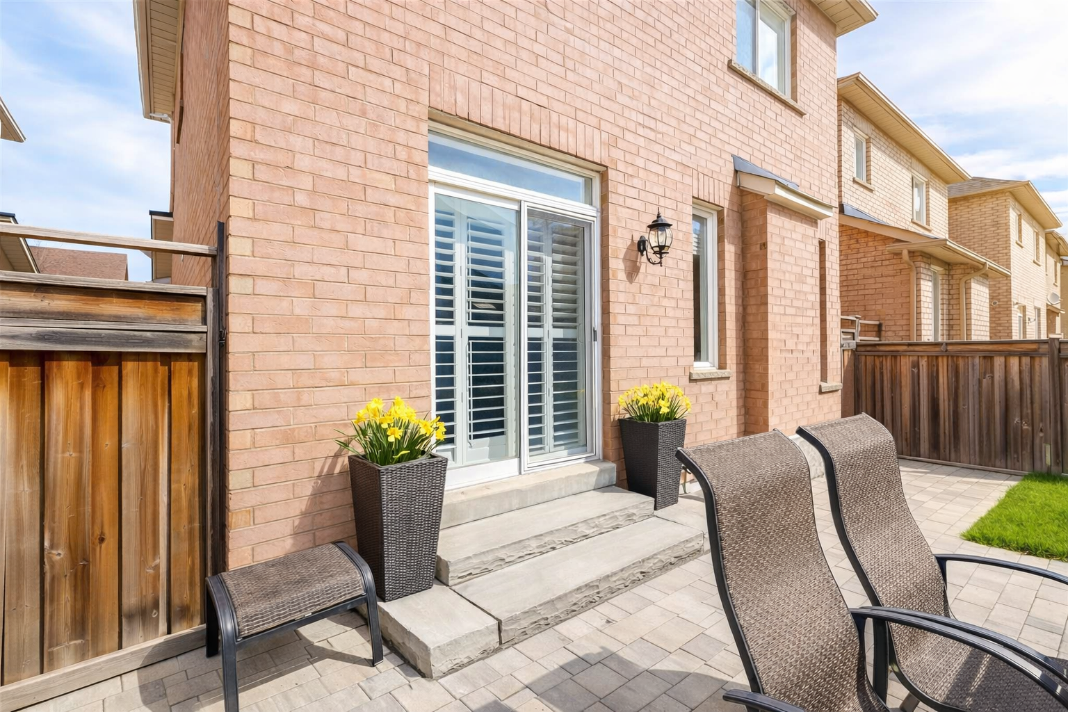 Natural Stone Steps with Interlock Patio - Vaughan