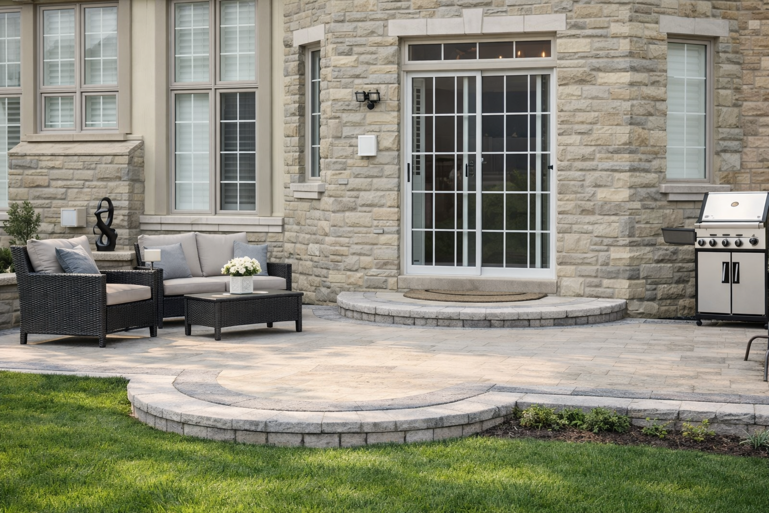 Custom Interlock Steps and Patio - Markham