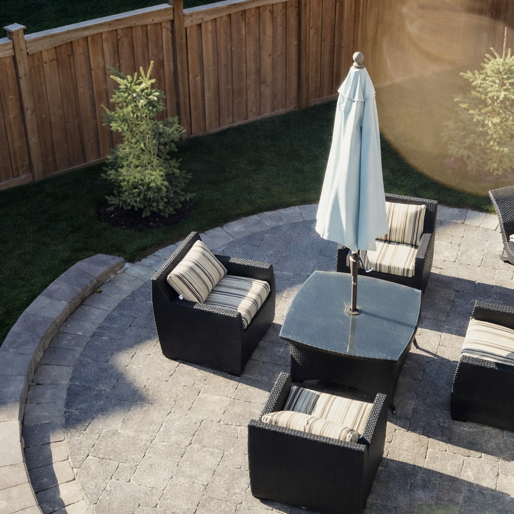 Backyard Interlock Patio - Newmarket 
