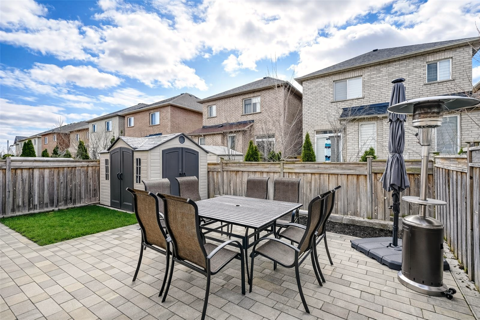 Interlock Patio, Framing of Garden Bed with Armour Stone, Cement Pad under Shed - Vaughan