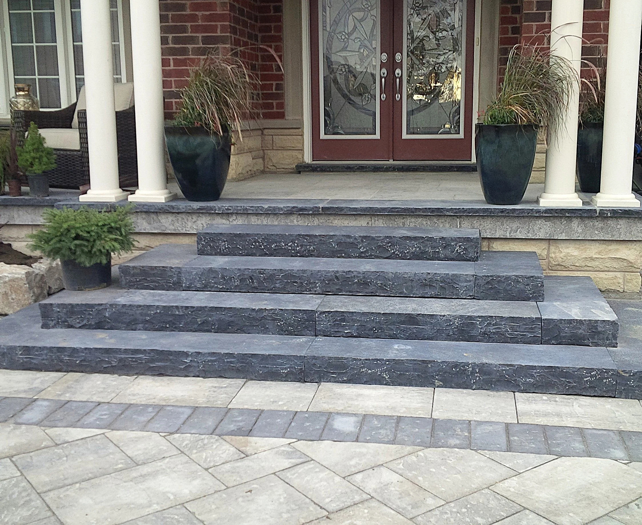 Covered Porch, Natural Steps and Front Entrance Landing - Bradford