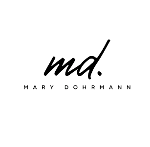 Logo with stylized 'md.' initials and the name 'Mary Dohrmann' underneath.
