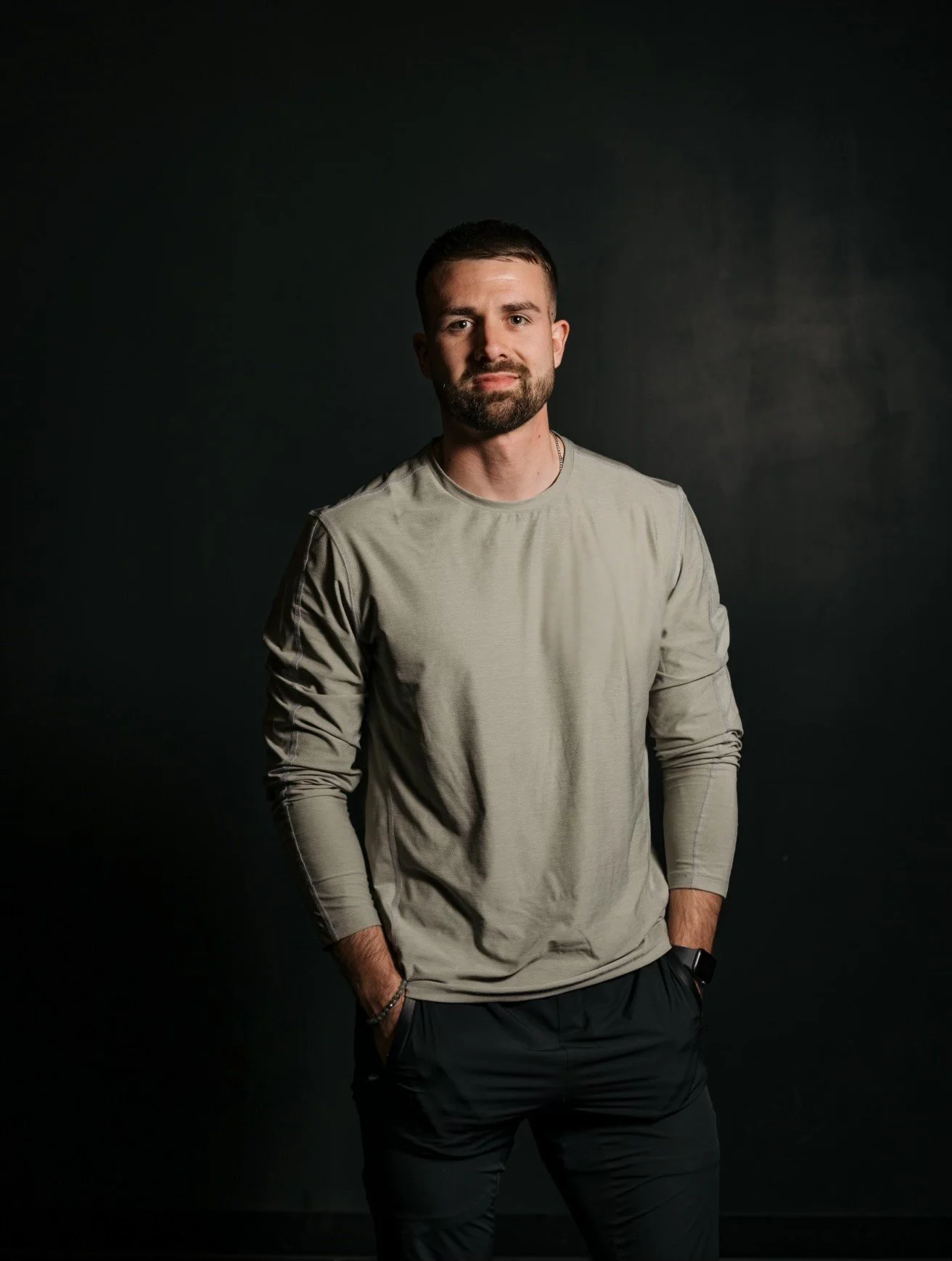 Jordan Walshaw, personal trainer in Plaza Midwood Charlotte NC, studio headshot