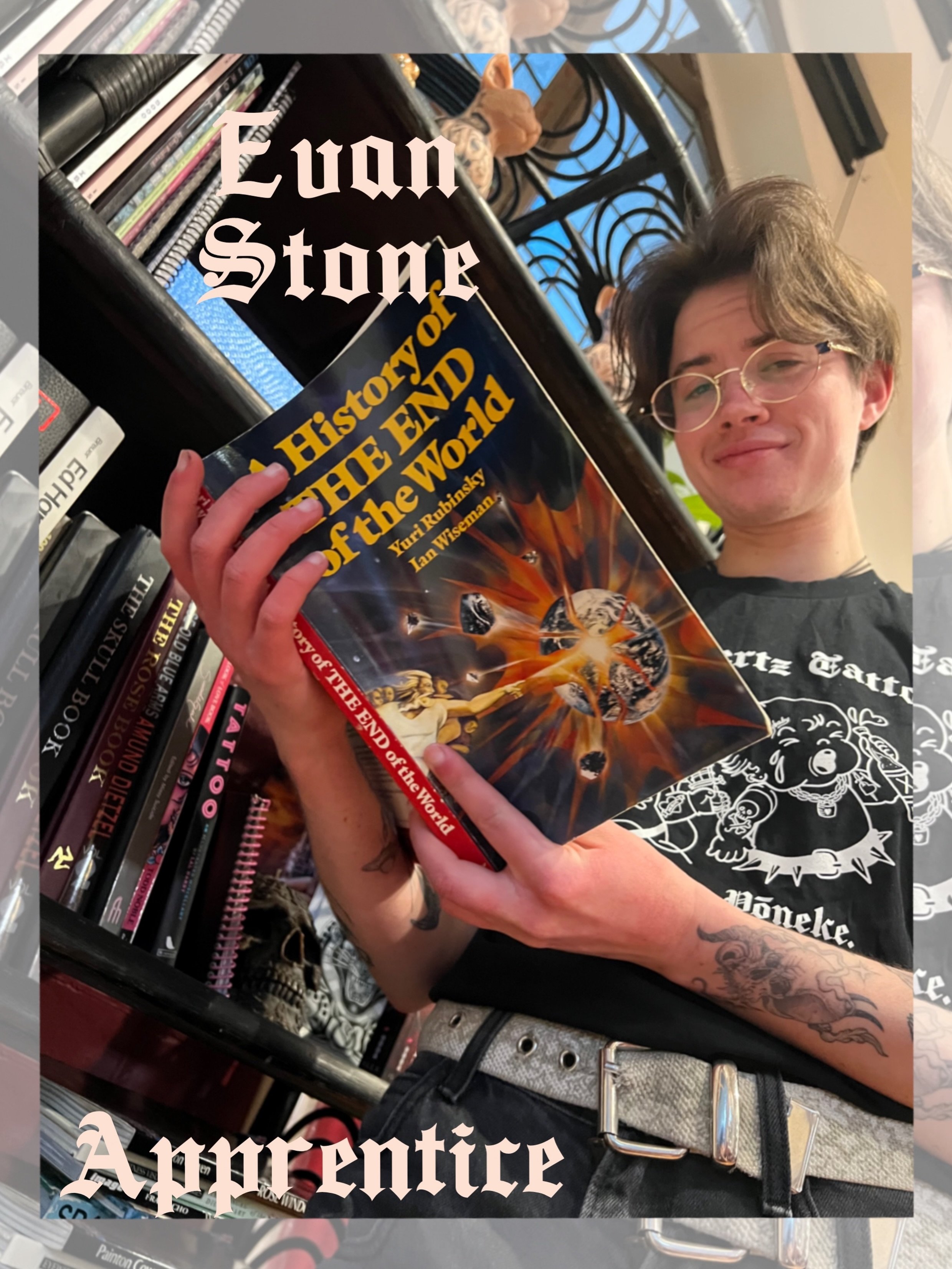 Meet a new part of our team! 
He&rsquo;s been hanging out with us the last 2 months, drawing, helping out where he can and learning. He&rsquo;s a Virgo and the vibes are right. 
So @miss.crude.tattoo will be mentoring @stonetatz as their apprentice s
