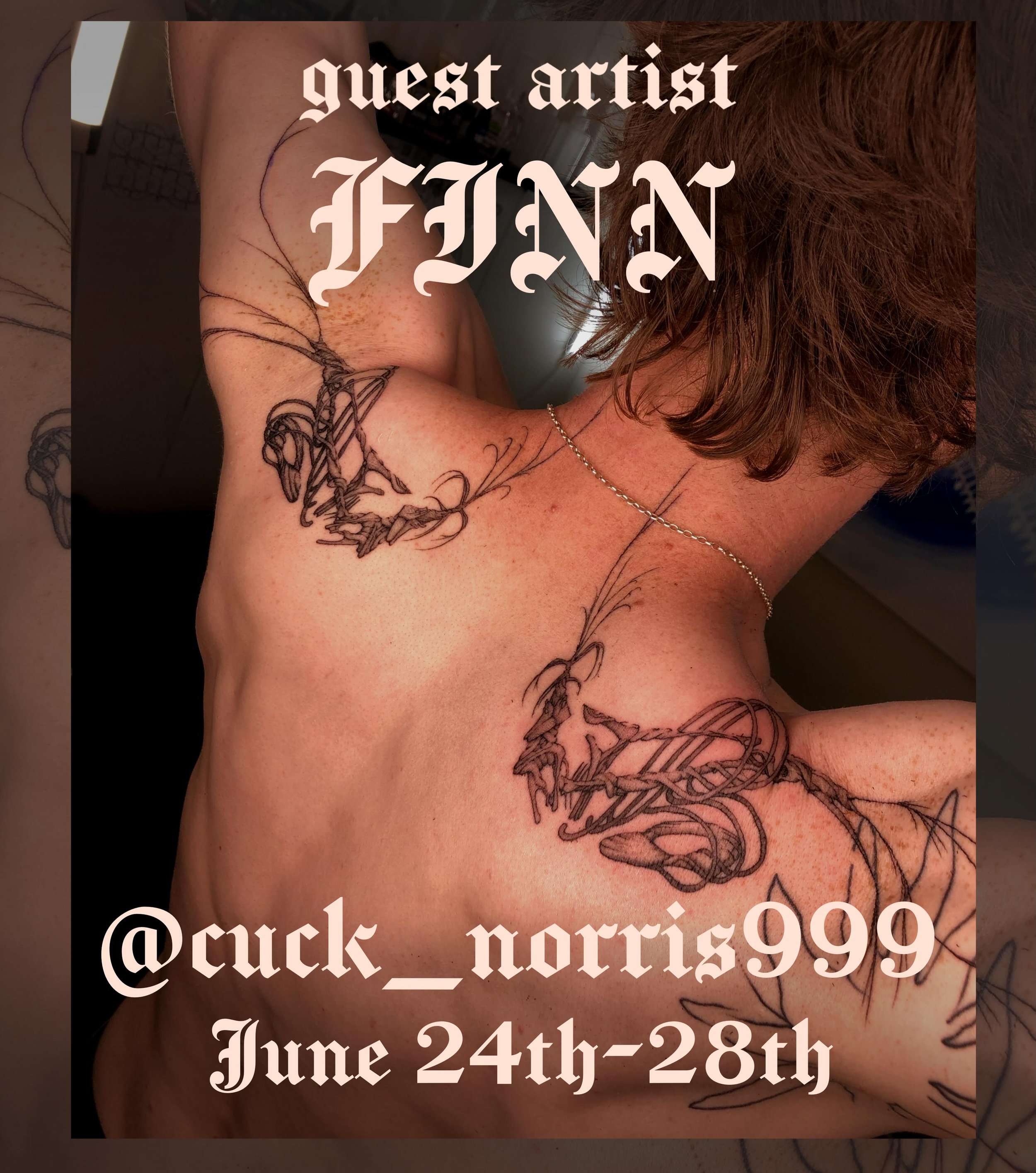 The return of @cuck_norris999 ❤️&zwj;🔥❤️&zwj;🔥❤️&zwj;🔥 We can&rsquo;t wait to have Finn back at the shop this month, contact them directly to book in!