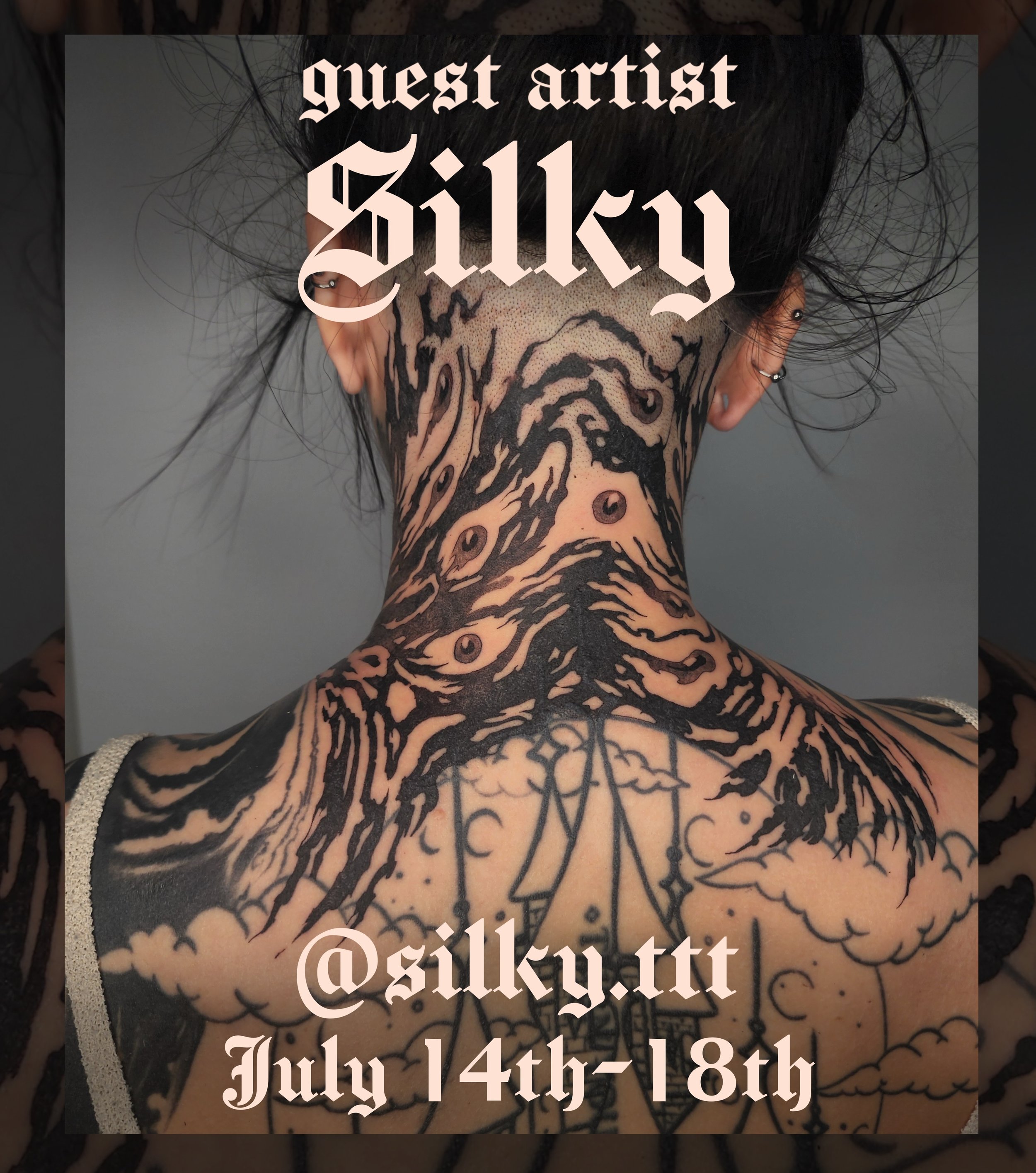 we&rsquo;re so excited to have the lovely @silky.ttt visiting again in July! contact them directly to book 🖤