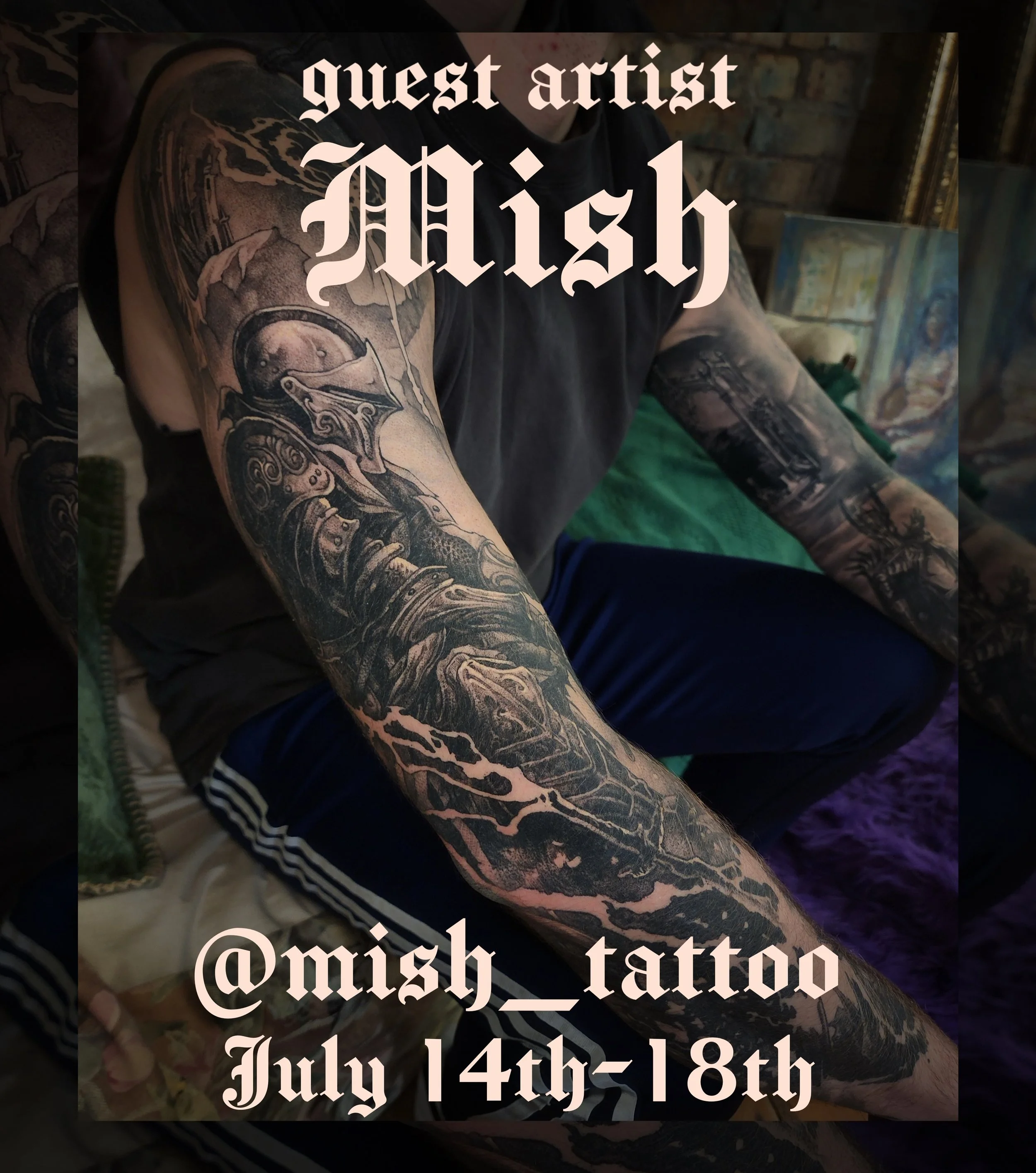 we&rsquo;re absolutely spoiled with amazing guests at the moment! we have the incredible @mish_tattoo visiting with @silky.ttt next month, Mish is already booked up for this time around but they&rsquo;ll be back, follow them to keep up with their tra