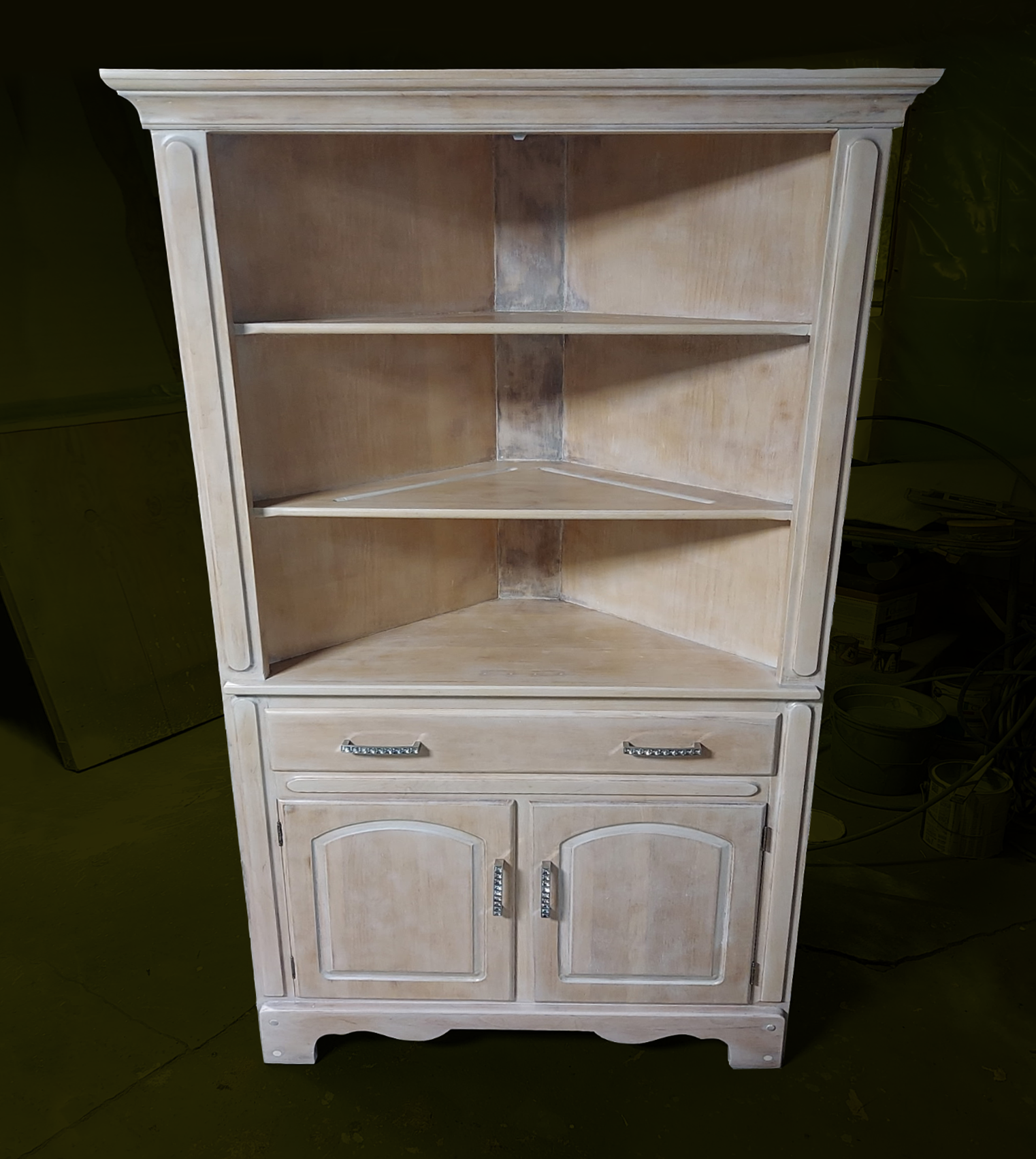 restored corner cabinet