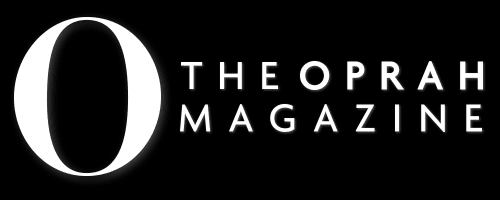 Logo of Oprah Magazine with a large stylized letter 'O' and the text 'The Oprah Magazine' in white on a black background.