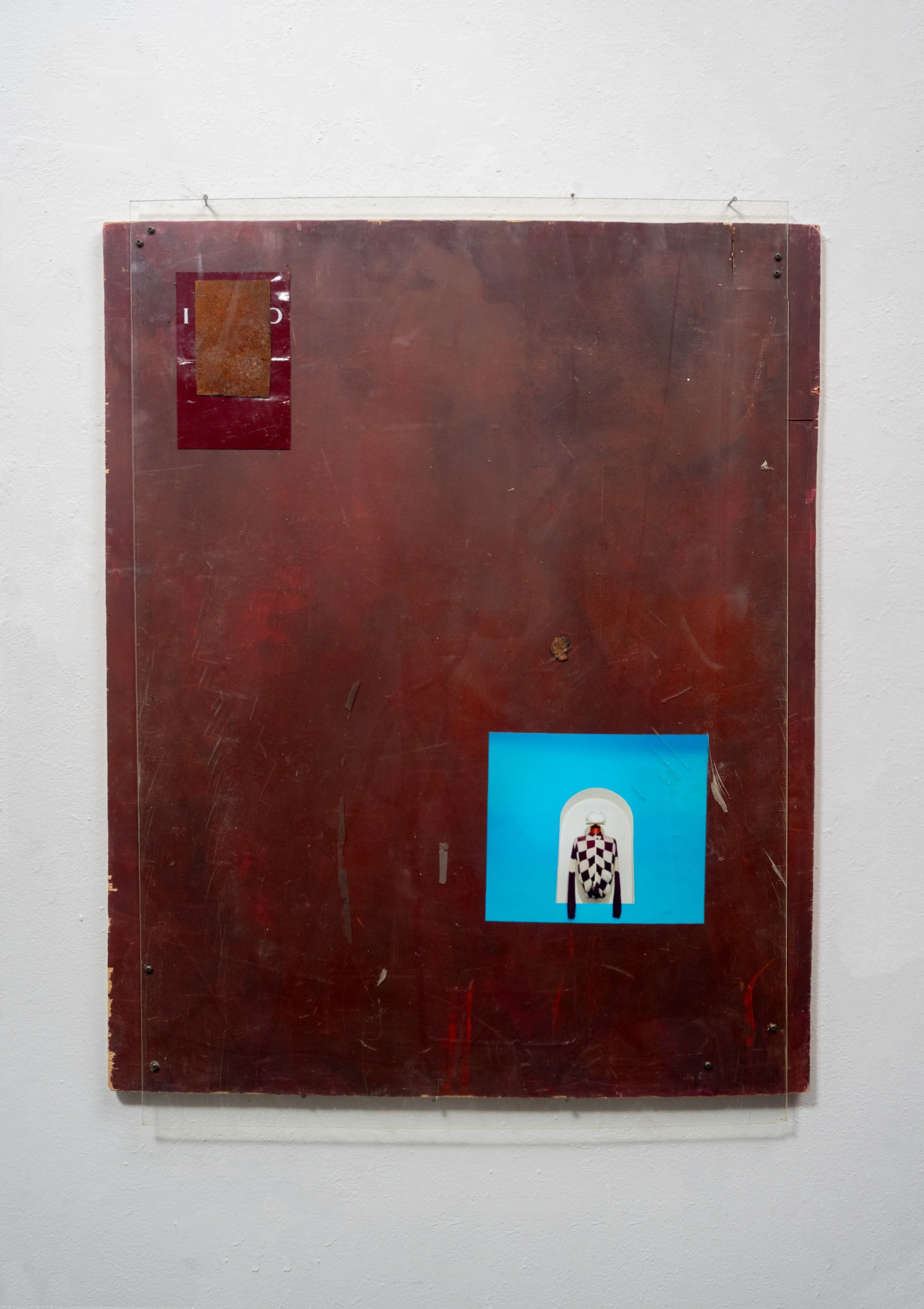 Horse bit

40 x 31 inches
Wood, plexiglass, metal, 
inkjet print, Gucci envelope, screws