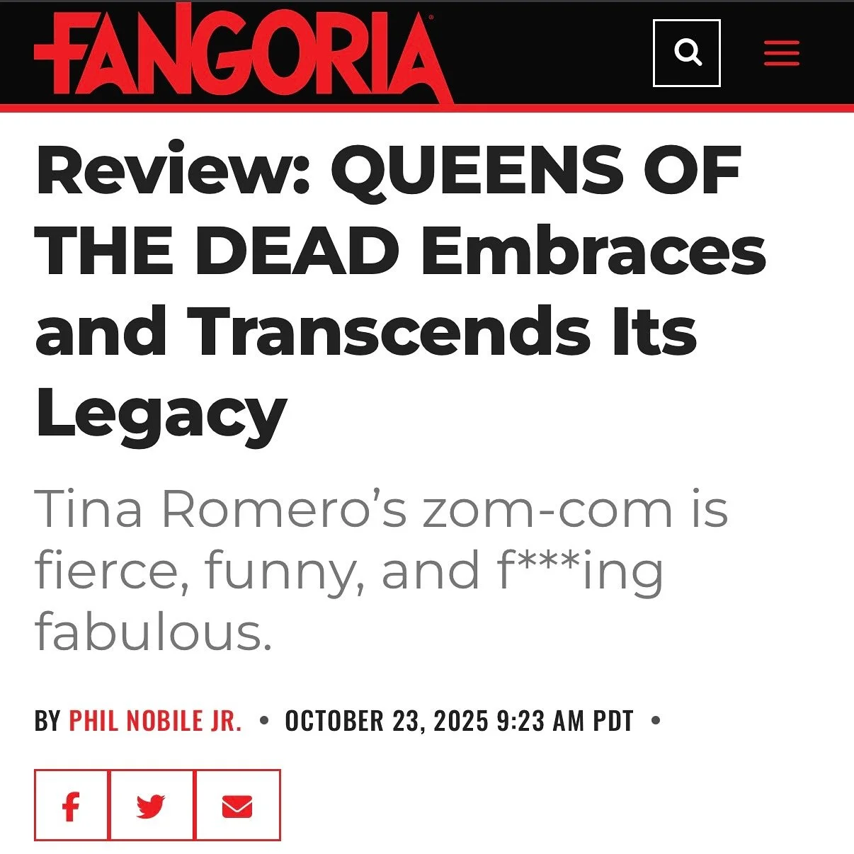 MUST READ FANGORIA REVIEW BY @philnobilejr
Link in bio!!
