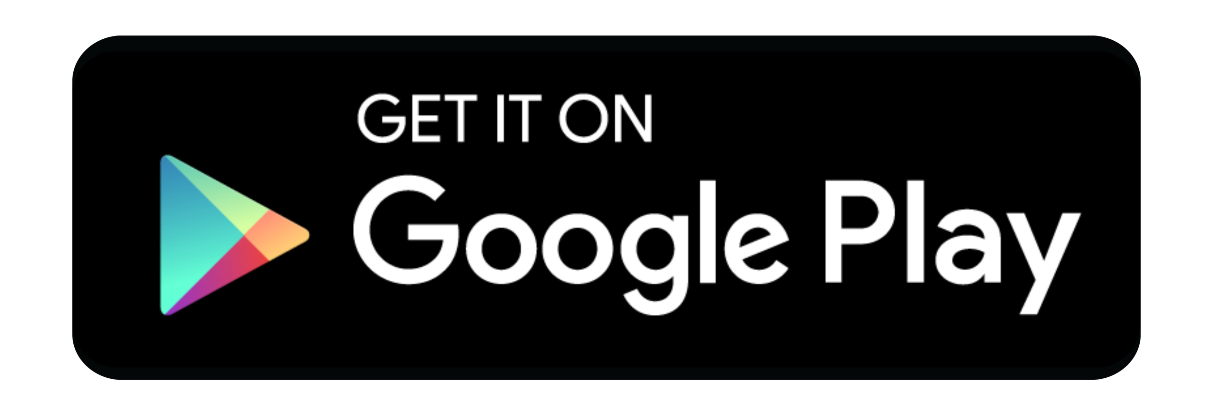 Google Play Store badge with a colorful triangular logo and text 'Get it on Google Play' against a black background.