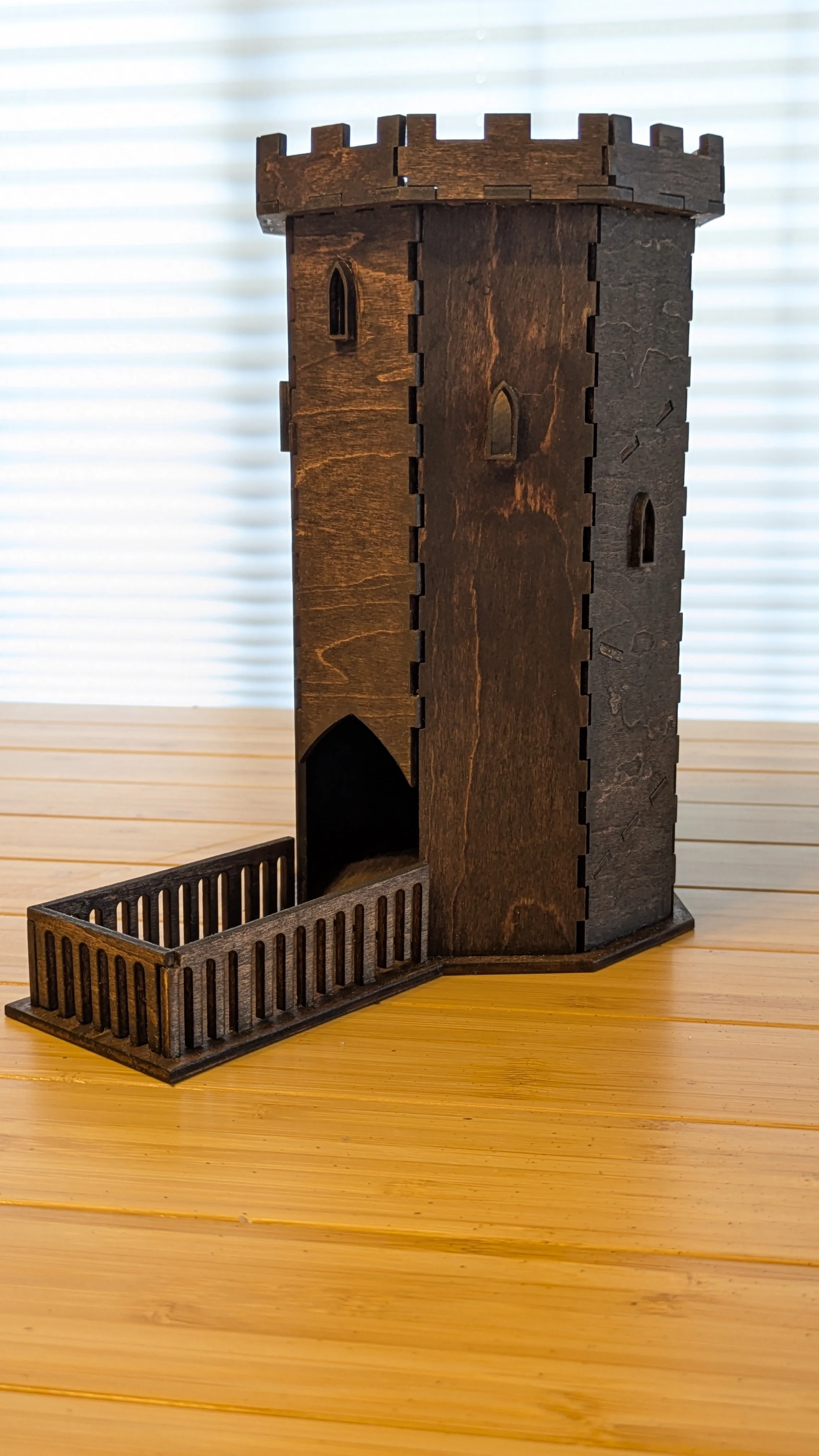 Wooden Castle Dice Tower