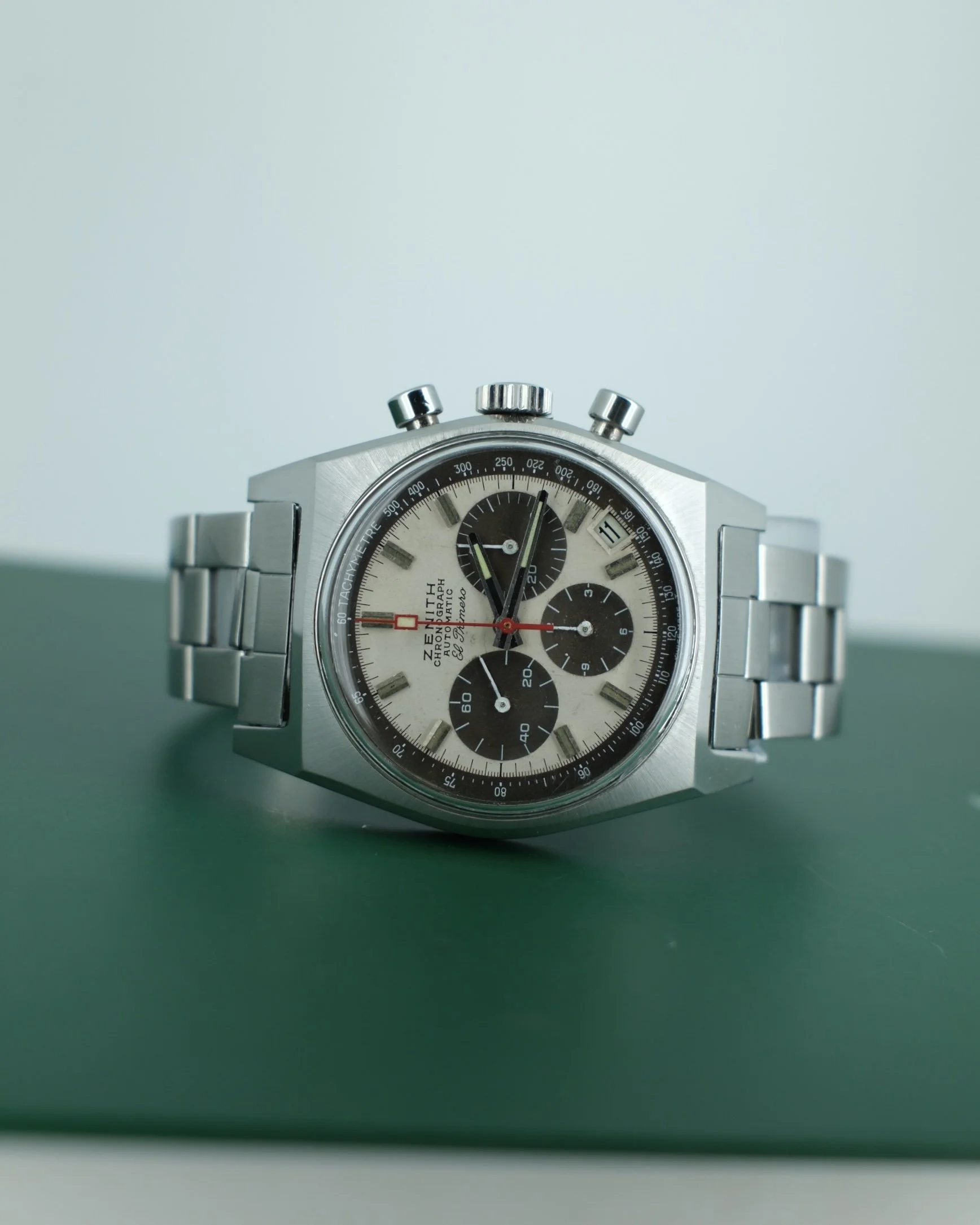 Tropical A384 El Primero Chronograph with Gay Freres Ladder bracelet.. Stunning Example