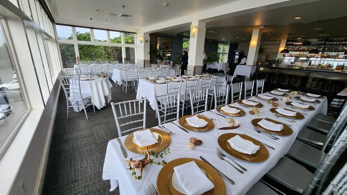Ocean Beach Vista Room for entertaining 60 seated people.