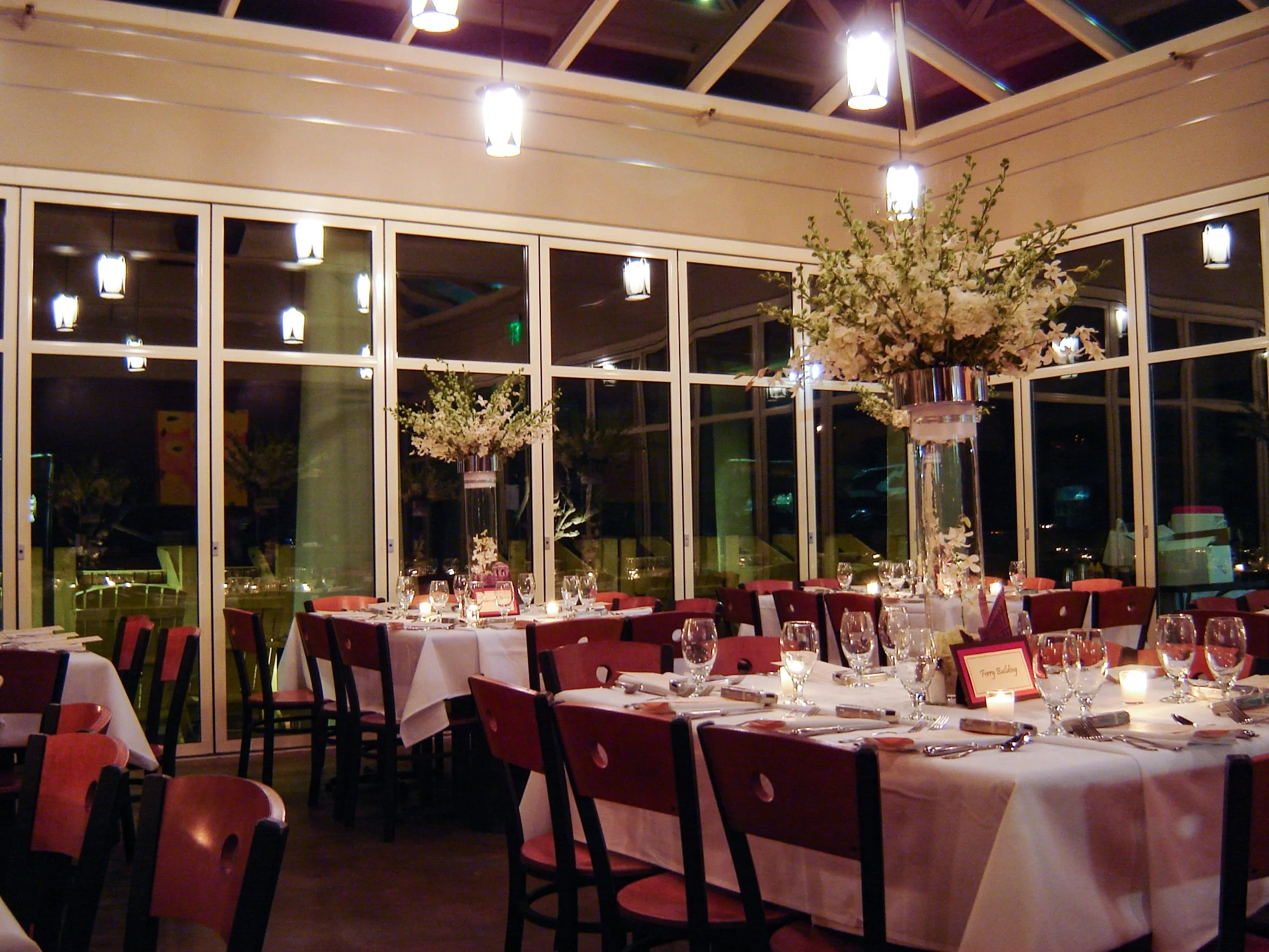 The Park Chalet Atrium seats 50 for a party or 70 for a reception.