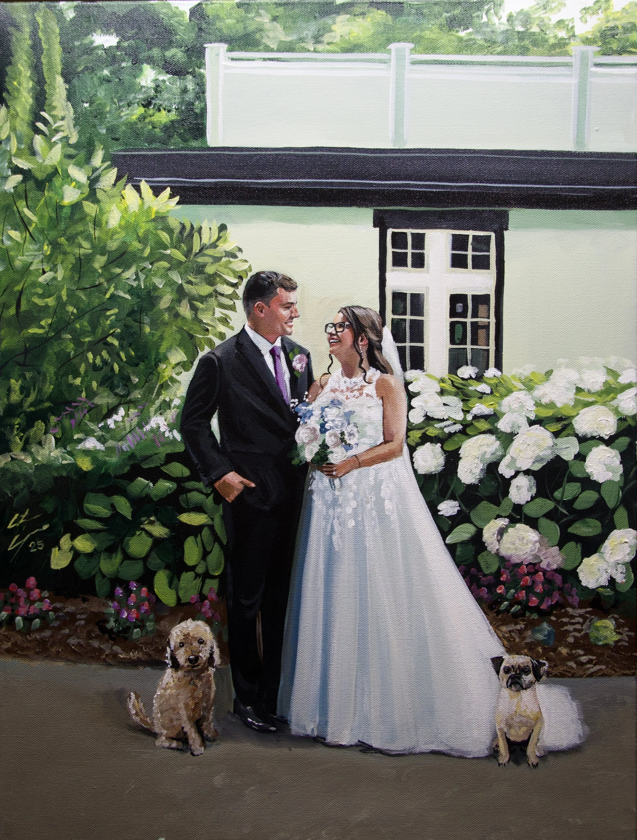 live wedding painting by toronto ontario live painter catarina cruzeiro