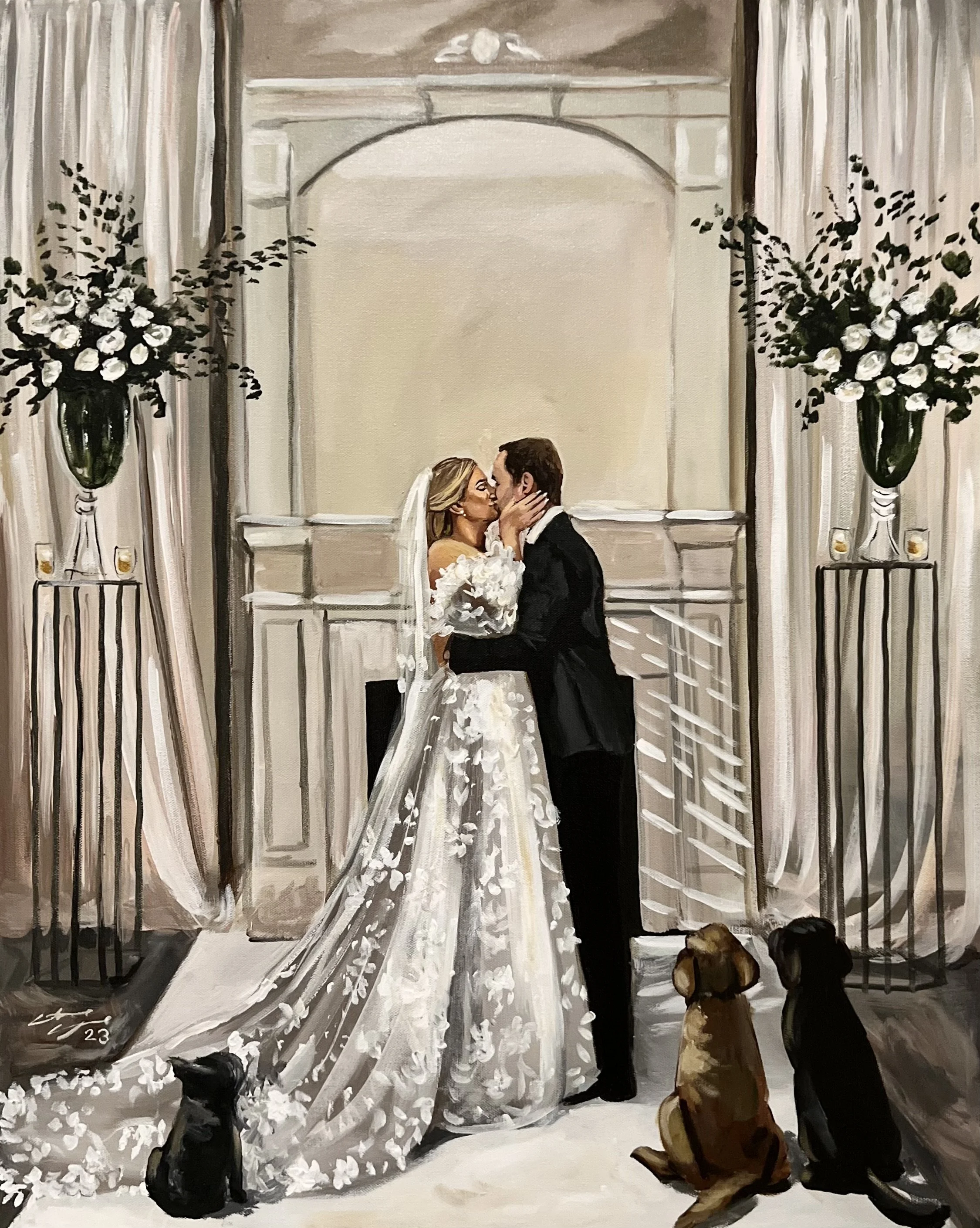 live wedding painting by toronto ontario live painter catarina cruzeiro, Graydon Hall Manor