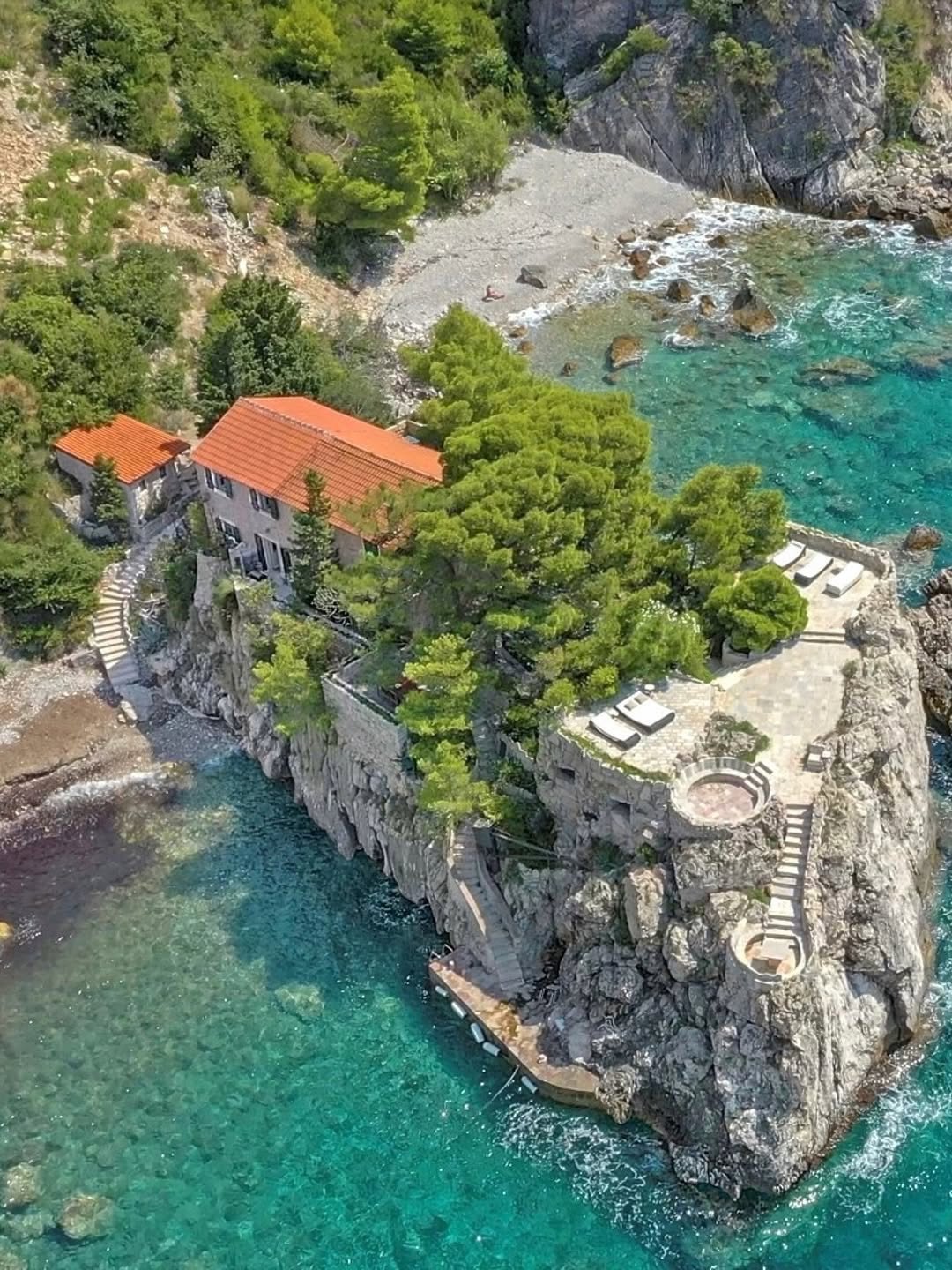 Nestled on its own private peninsula, this seafront villa blends centuries-old stone with nature, offering rooms sculpted into the rock and terraces that gently descend toward the Adriatic. 🌊

More info &amp; offer &bull; @montenegro.sothebys.realty