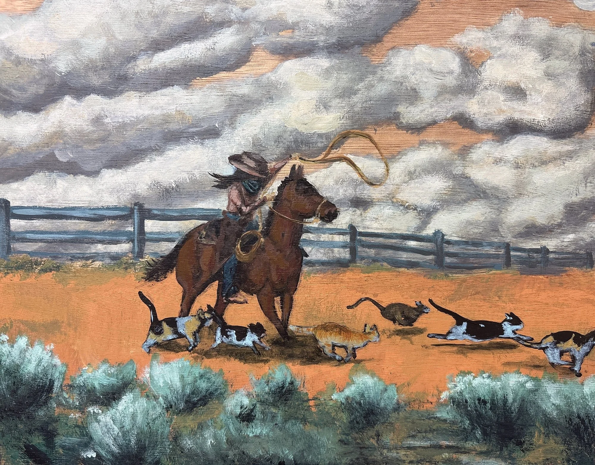 Herding Kittens — Matted Print