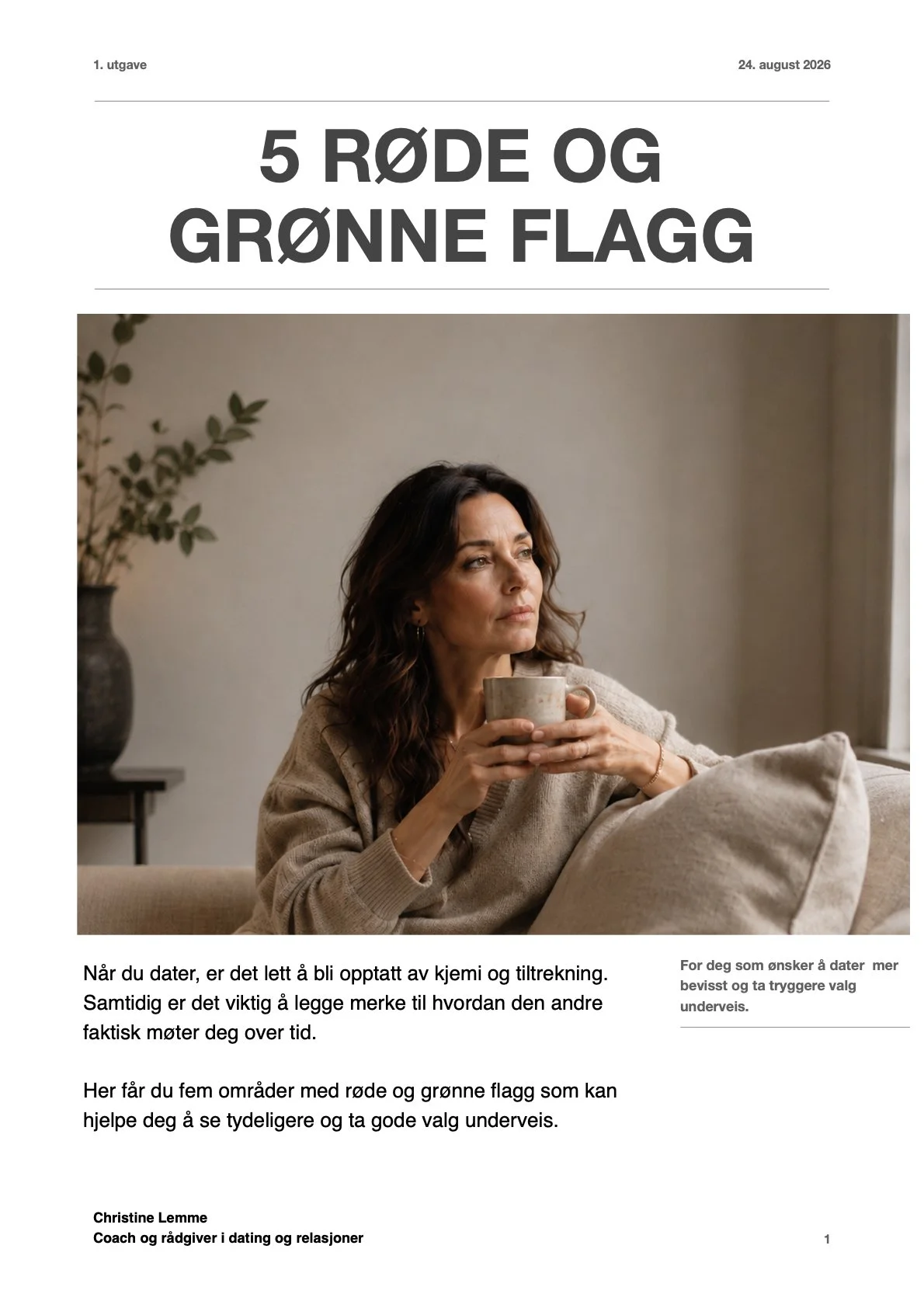 Gratis guide om røde og grønne flagg i dating fra Christine Lemme