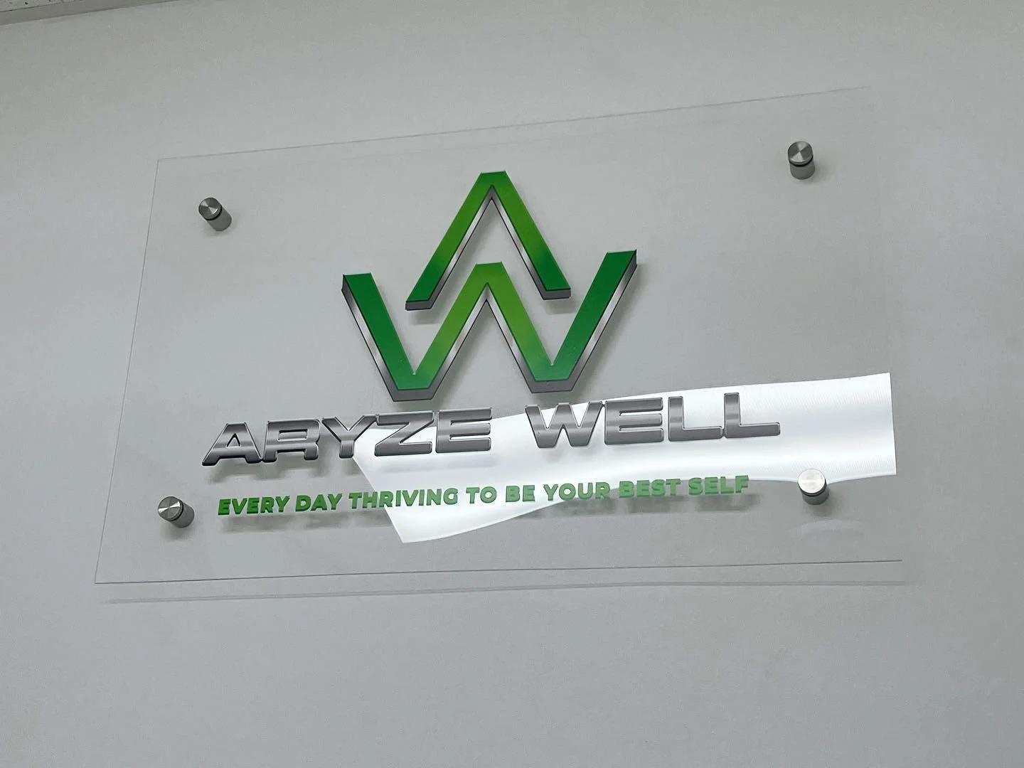 acrylic glass stand off signs