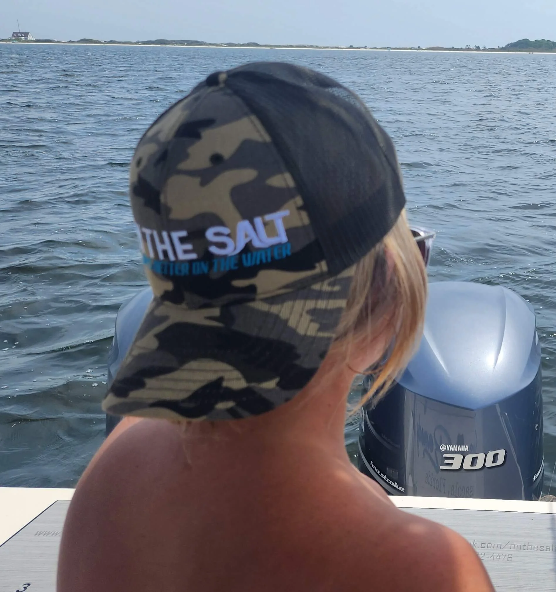 on the salt camouflage snap back hat