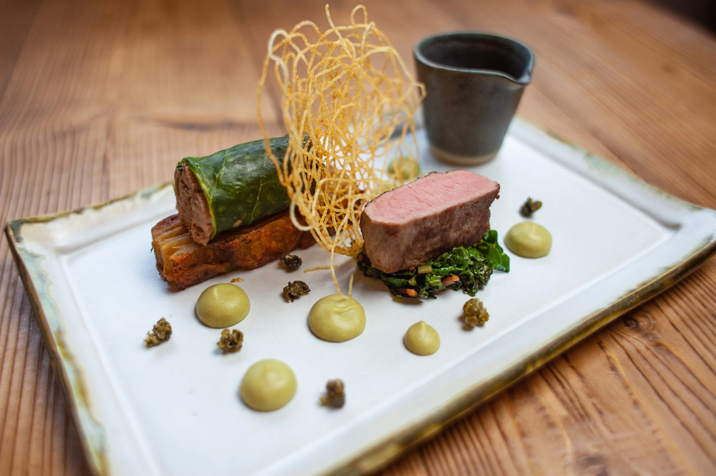 Private chef dining experience at luxury chalet in Les Gets, French Alps.