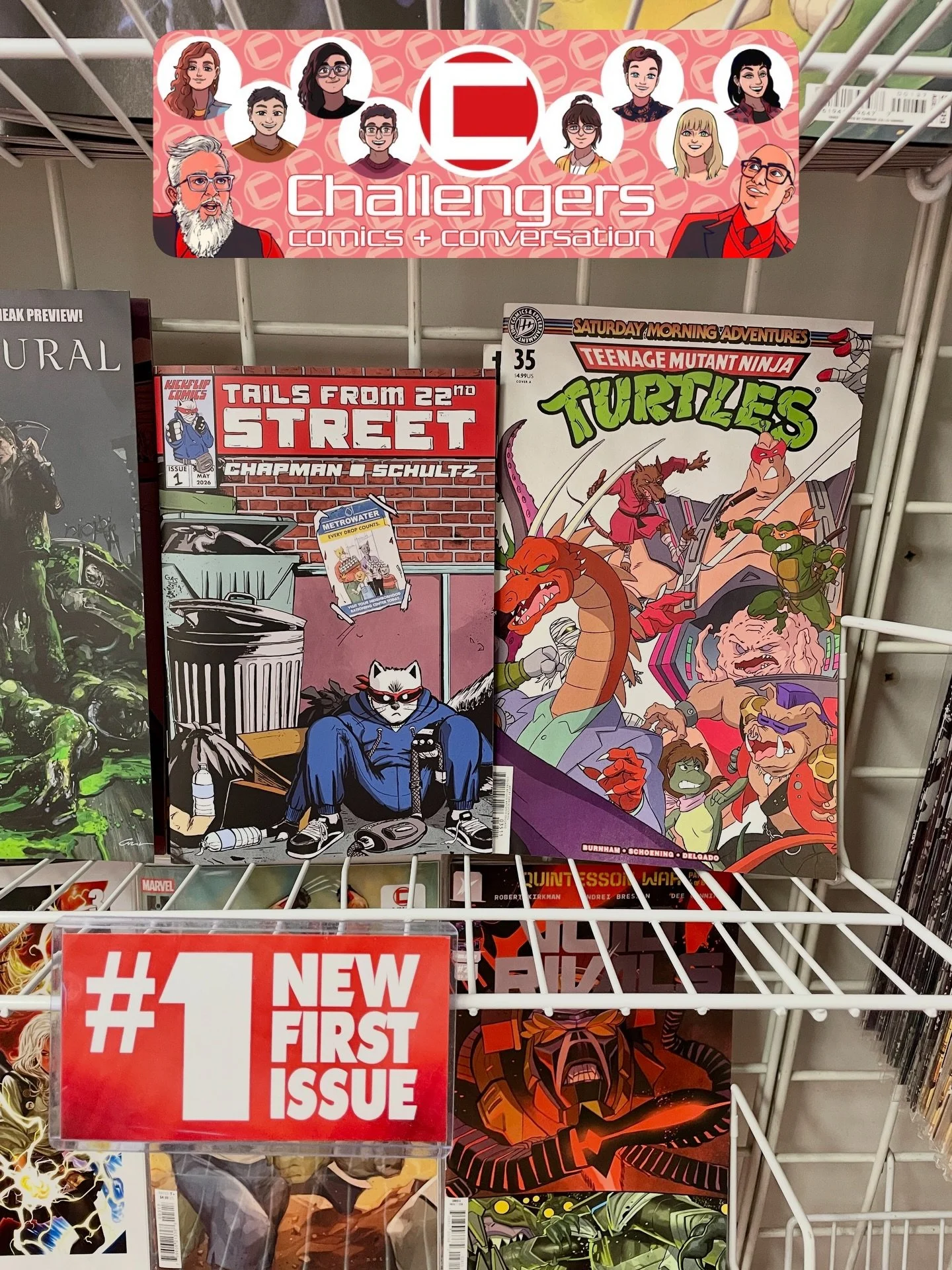 We&rsquo;re happy to share that you can now find TAILS FROM 22ND STREET issue 1 at @challengerscomicsconversation We&rsquo;re honored to be next to the Turtles 🐢 

We took issue 1 on the road this week&mdash;excited to share more stores soon! 

PS&m