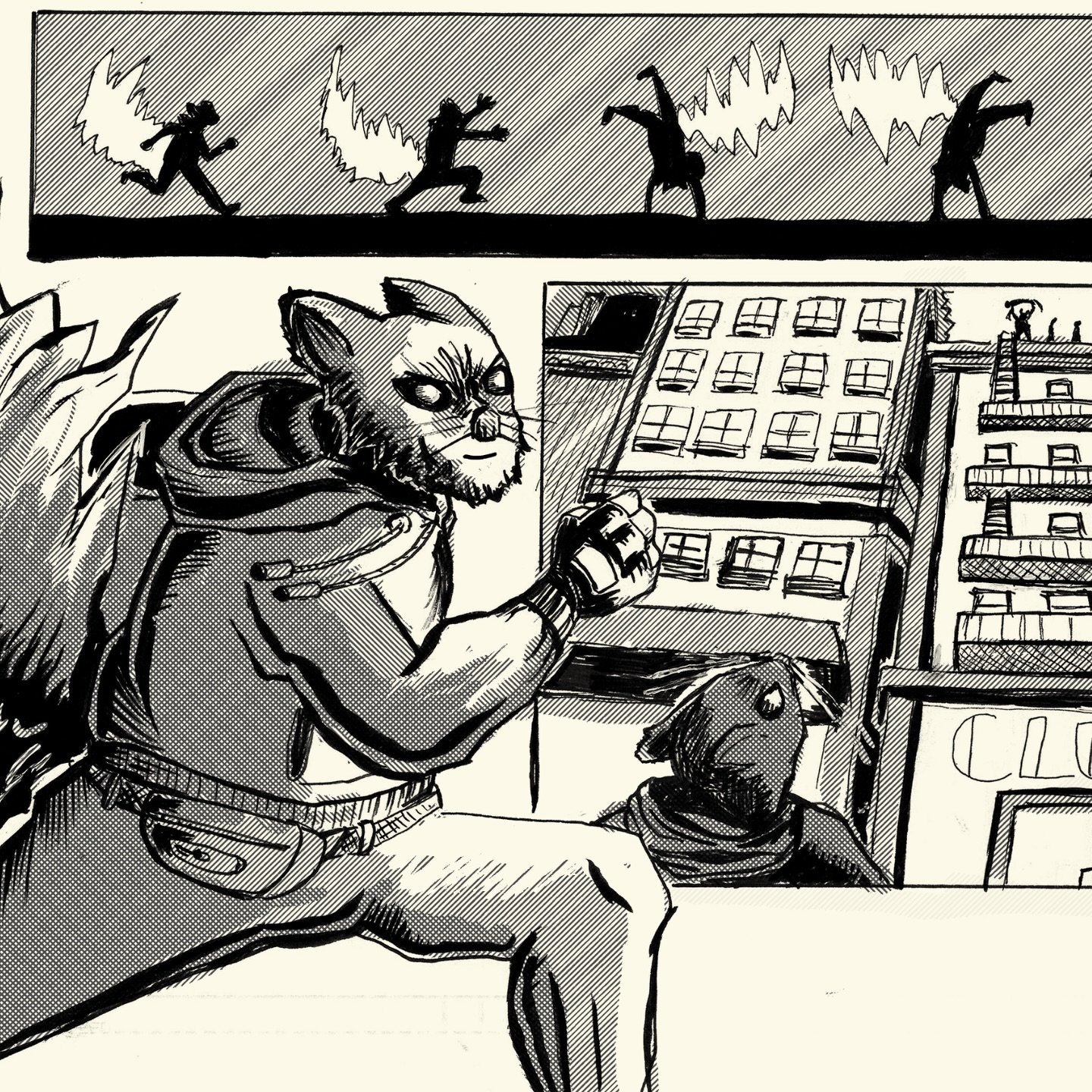 Before TAILS FROM 22ND STREET issue 1, we introduced Shadetail in a scrappy, 12 page ashcan. 

We&rsquo;re hoping to get this back in print sometime soon&mdash;in the meantime, here&rsquo;s some snippets of what it looks like 🐿️
