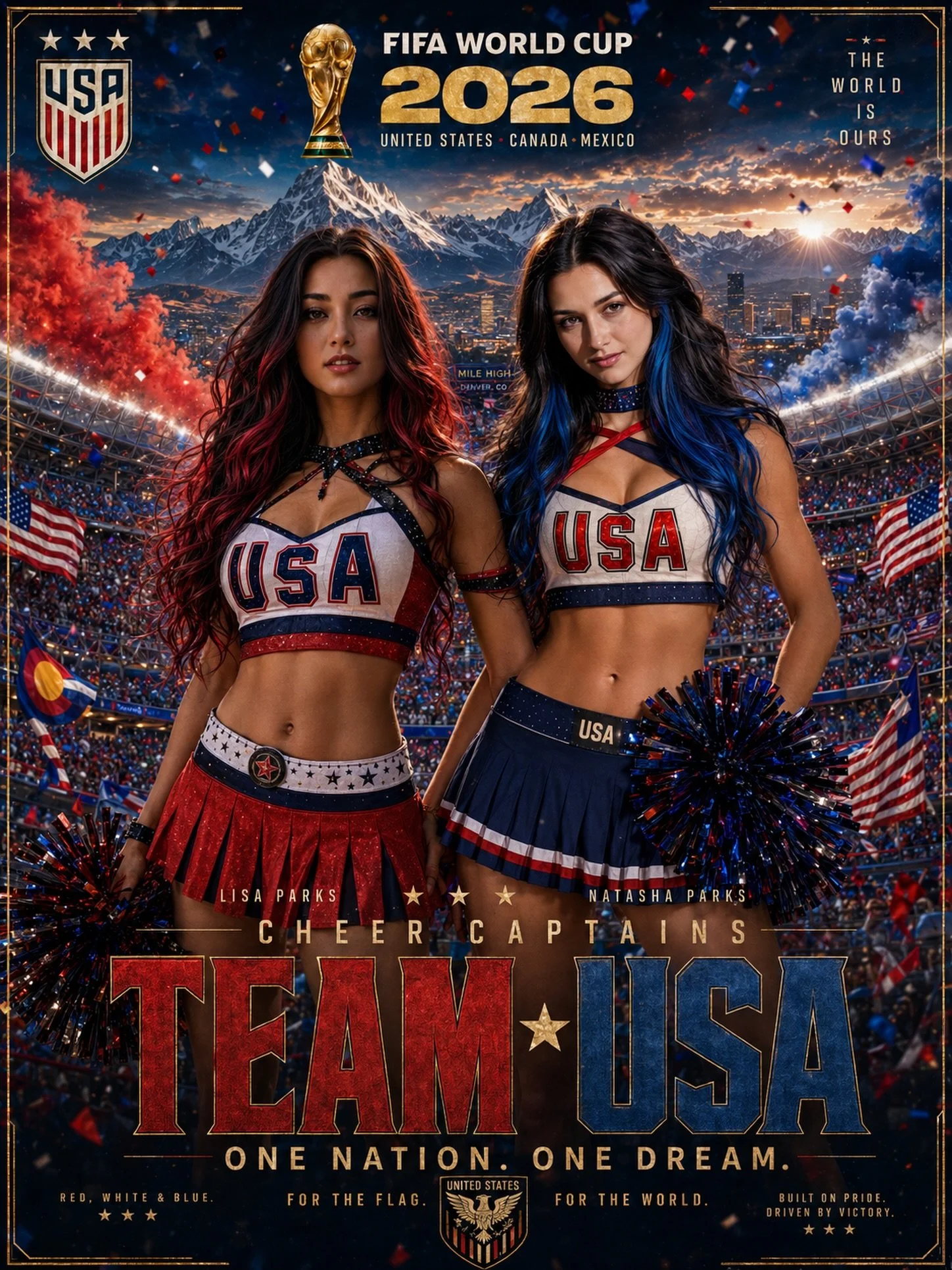 From Cherry Creek cheer captains to commanding stages around the world, some things never change!

@lisa_parks_vr and @natasha_parks_vr bringing that same fire and ice, that same unbreakable energy, now repping Team USA on the biggest stage in sports