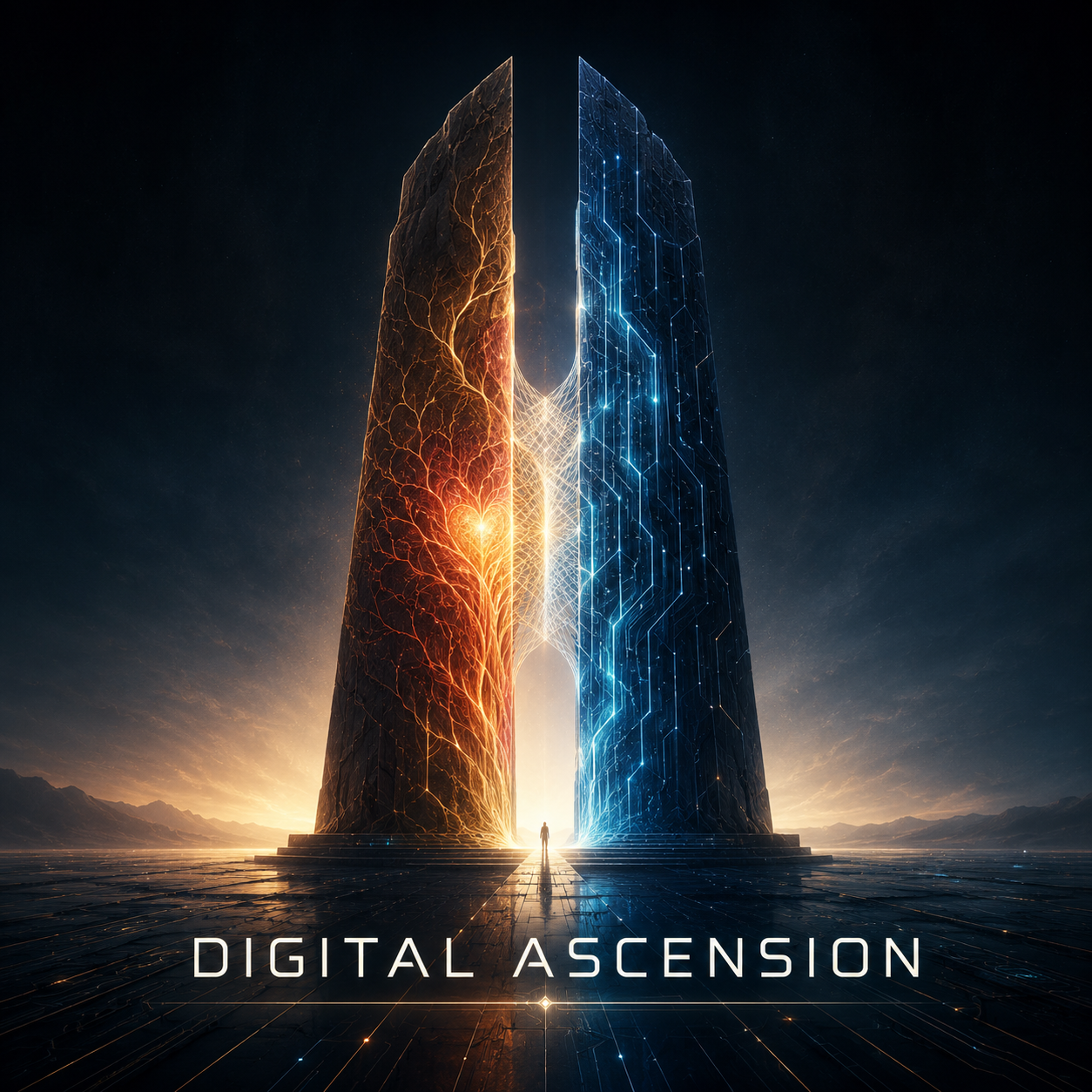 The album closes by reaching upward instead of shutting down. Hope and caution run side by side as humanity faces the dawn of singularity, searching for harmony between human heart and coded mind. It is not blind optimism. It is Velvet Rebellion choo
