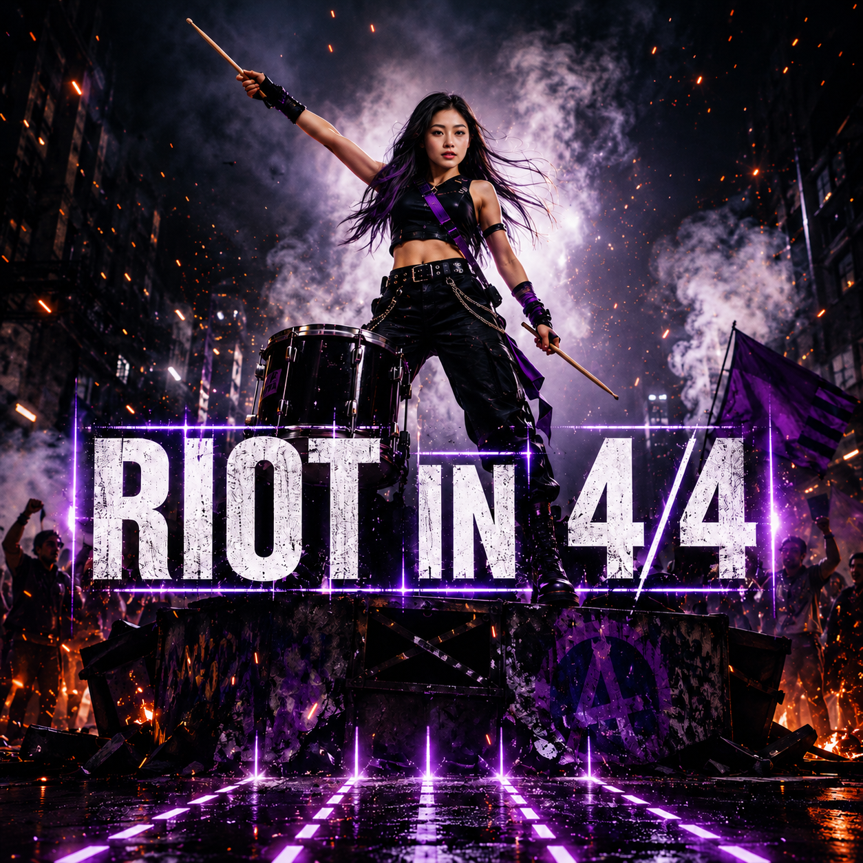 The album detonates with a mid-tempo, drum and guitar-dominant stomper that feels like a thousand boots hitting pavement in perfect 4/4. Emily Nguyen’s archetype (Artemis / Chaos & Desire) is front-and-center: this is the sound of six women deciding 